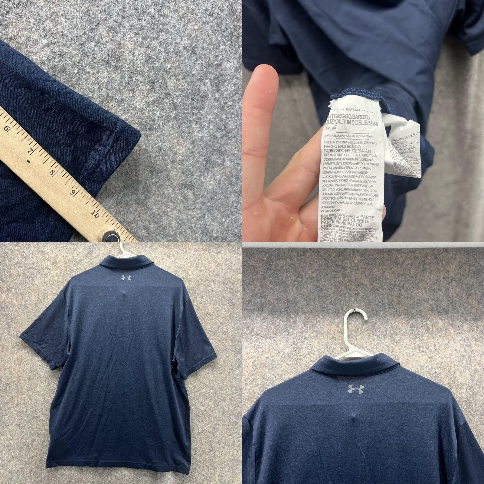 Under Armour Under Armour Polo Shirt Men XL Blue Navy Polyester UA Golf Short Sleeve Collared Button 3-Button Logo Casual/Activewear Modern Fit Size US XL / EU 56 / 4 - 8 Thumbnail