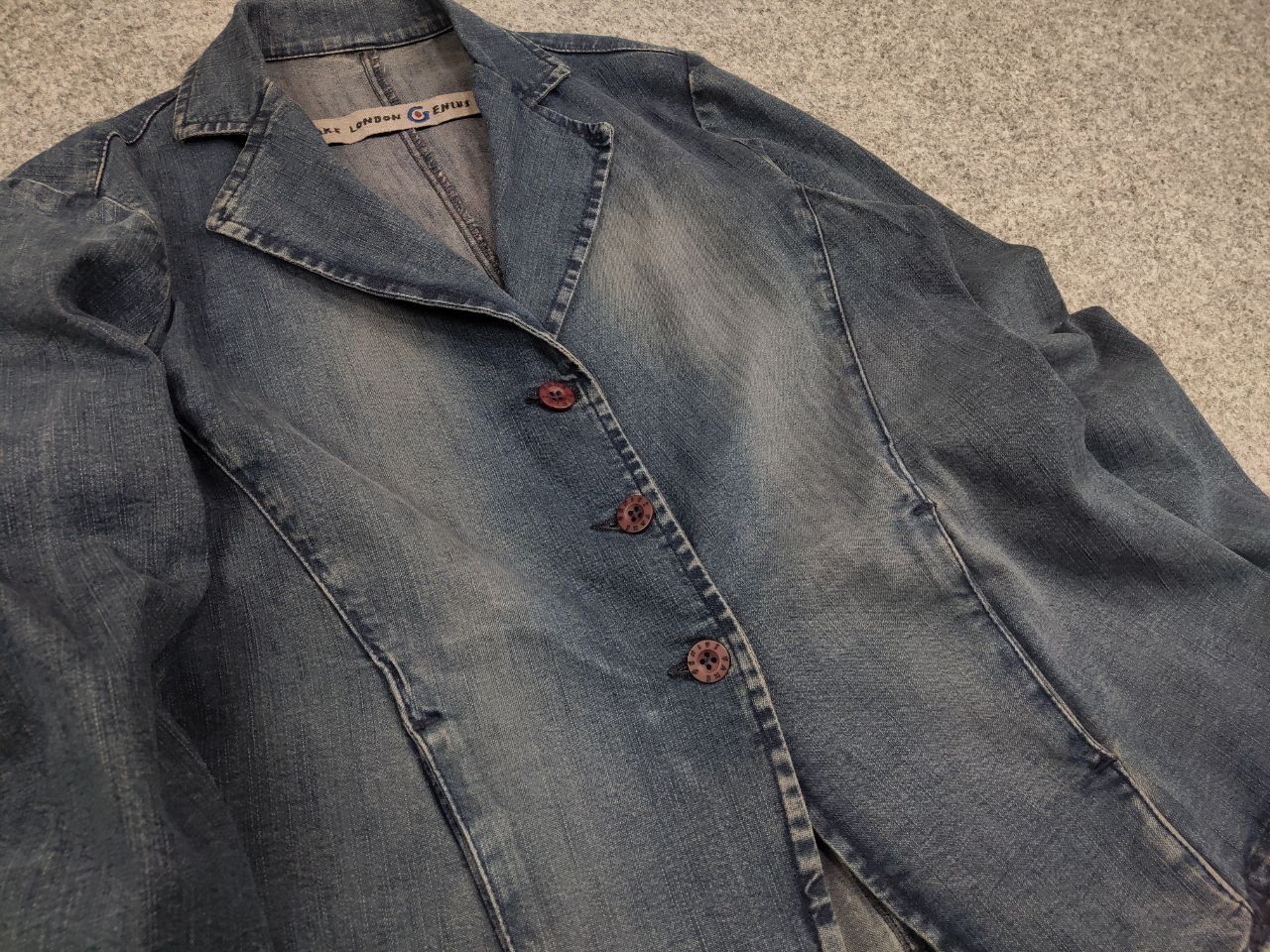Fake London Genius Vintage Fake London Genius denim blazer jacket Y2k Style Size M / US 6-8 / IT 42-44 - 11 Thumbnail