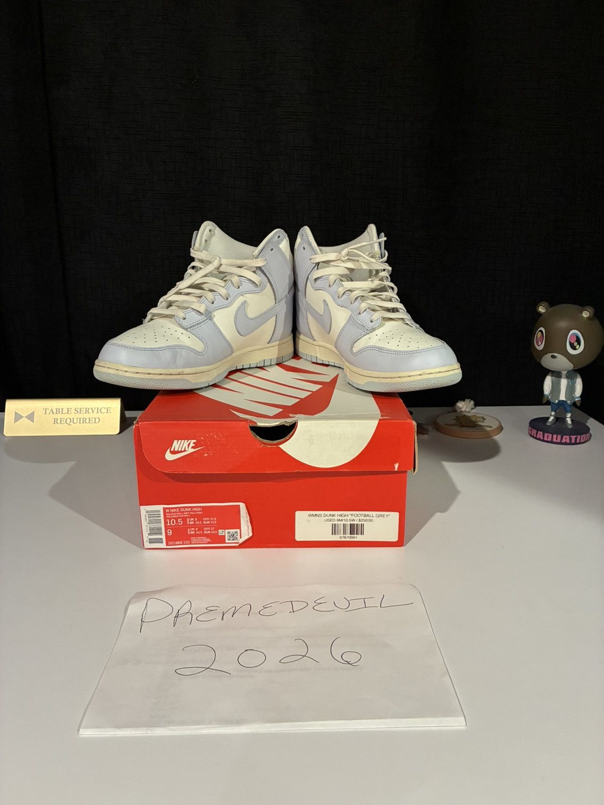 Nike Nike Dunk Hi Sail Football Grey Men’s Size 9 Size US 9 / EU 42 - 6 Thumbnail