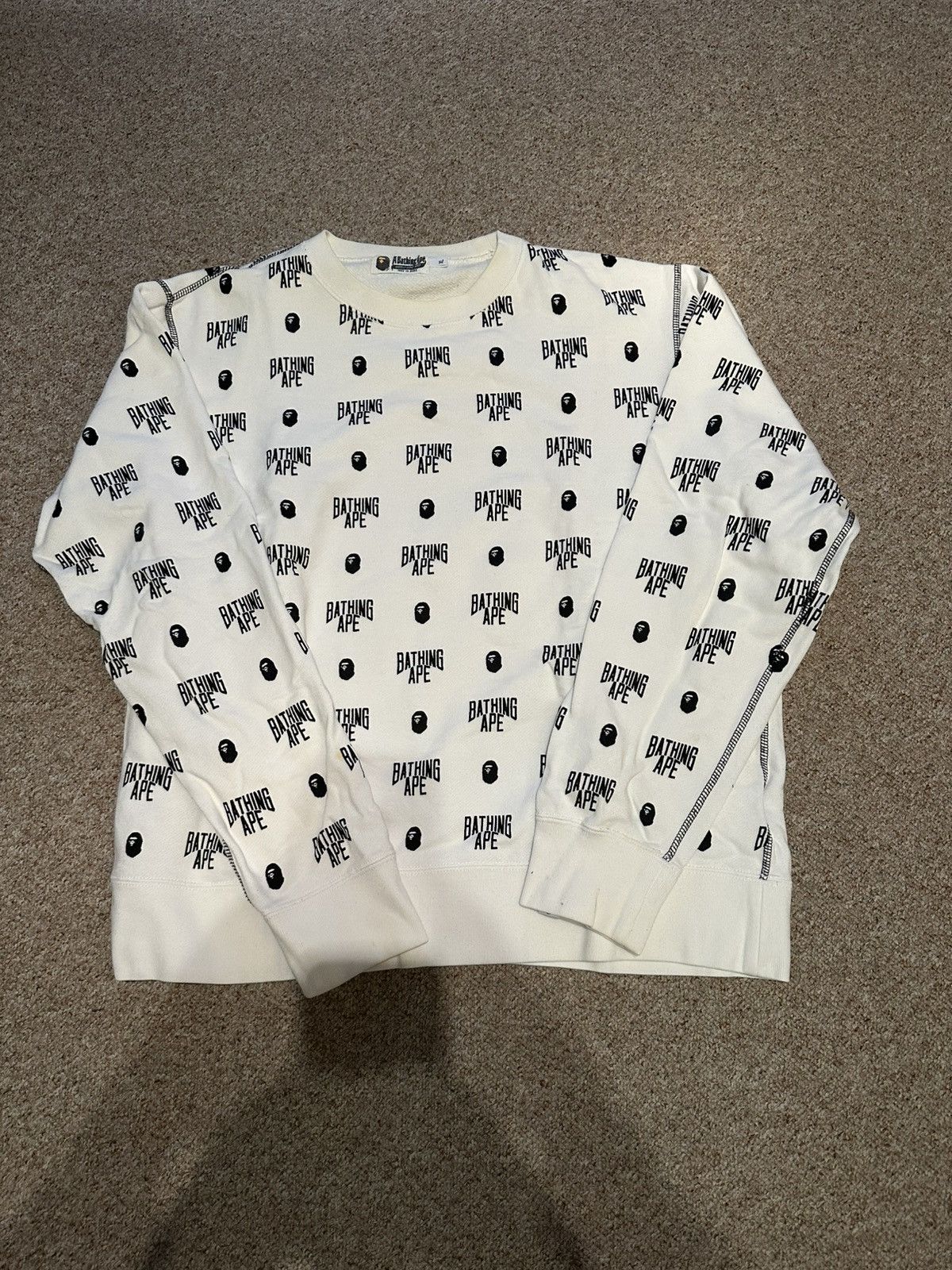 Bape BAPE Monogram Logo Crewneck Size US XL / EU 56 / 4 - 1 Thumbnail