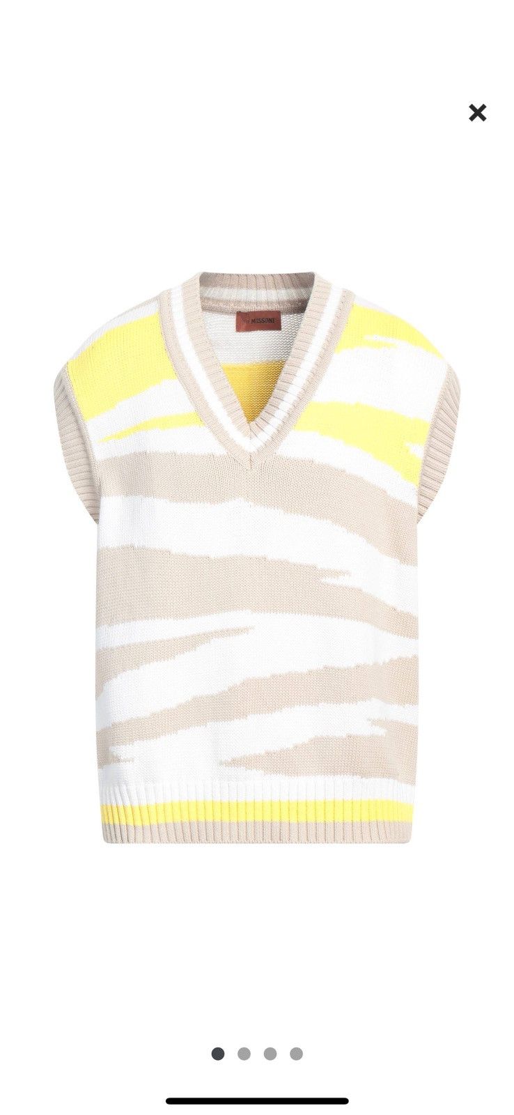 Missoni BNWT $925 sleeveless cotton sweater Size US L / EU 52-54 / 3 - 3 Thumbnail