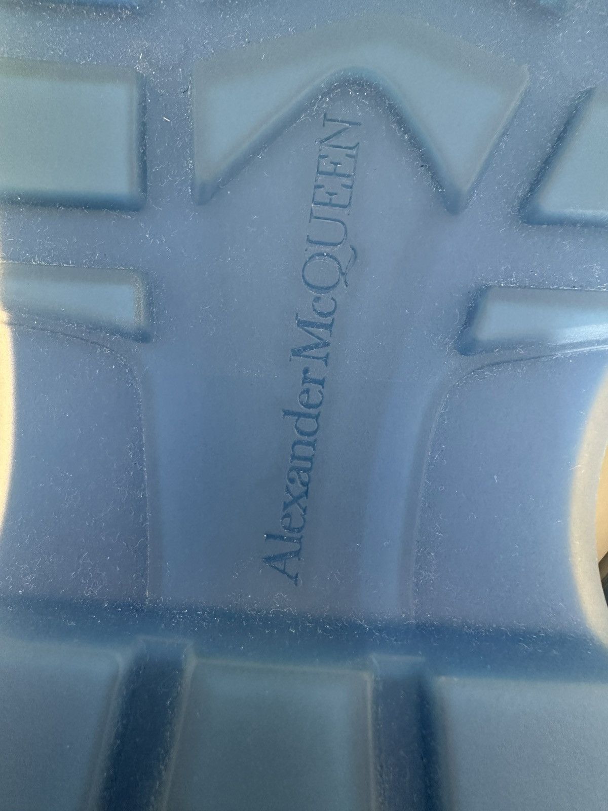 Alexander McQueen Tread Slick Sneakers White/Blue Size 41!