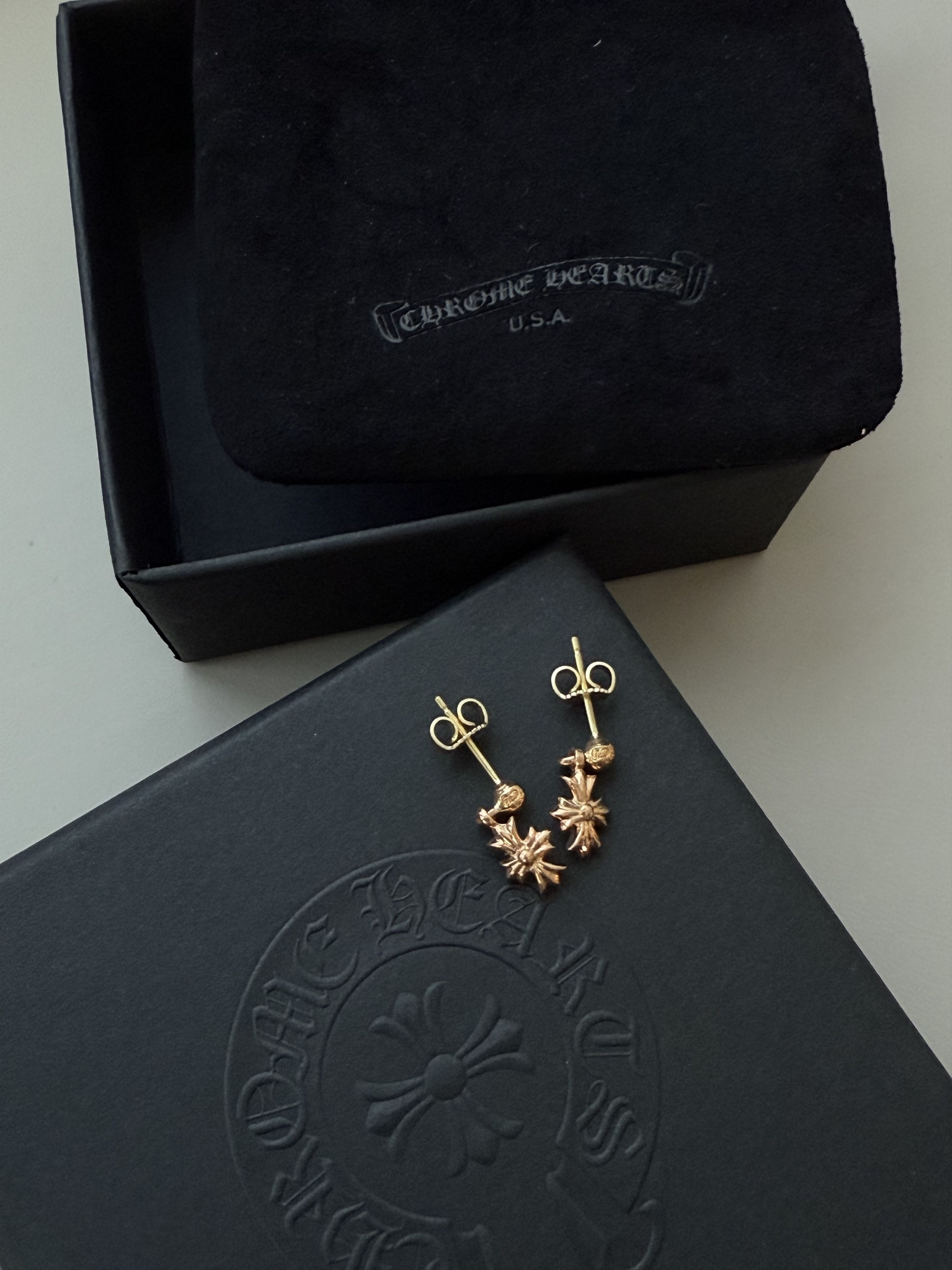 Chrome Hearts Chrome Hearts 22K Tiny E earrings pair Size ONE SIZE - 4 Thumbnail