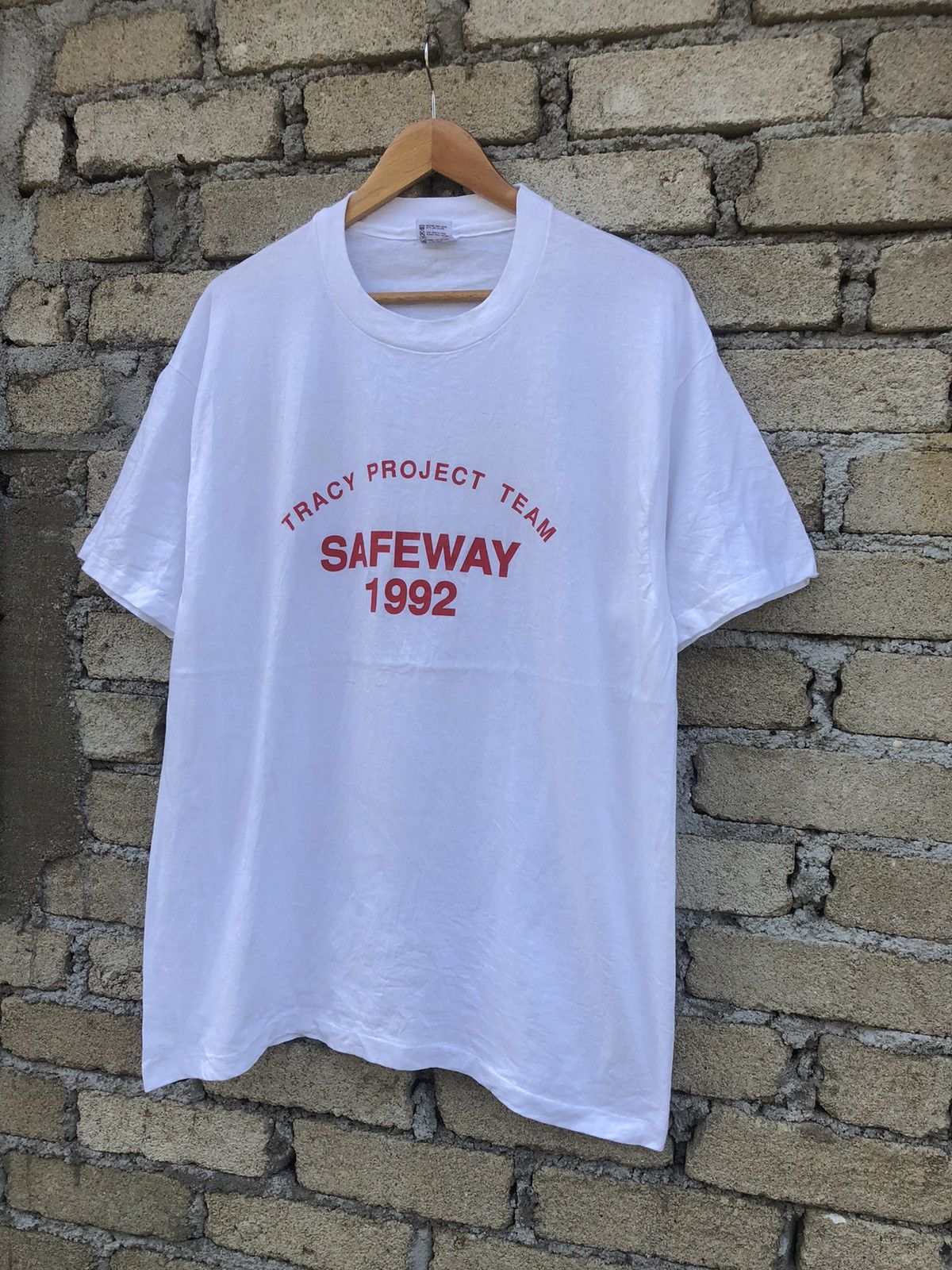 Japanese Brand × Vintage Vintage 90s Anvil 1992 Tracy Project Team Tshirts Size US XL / EU 56 / 4 - 4 Thumbnail