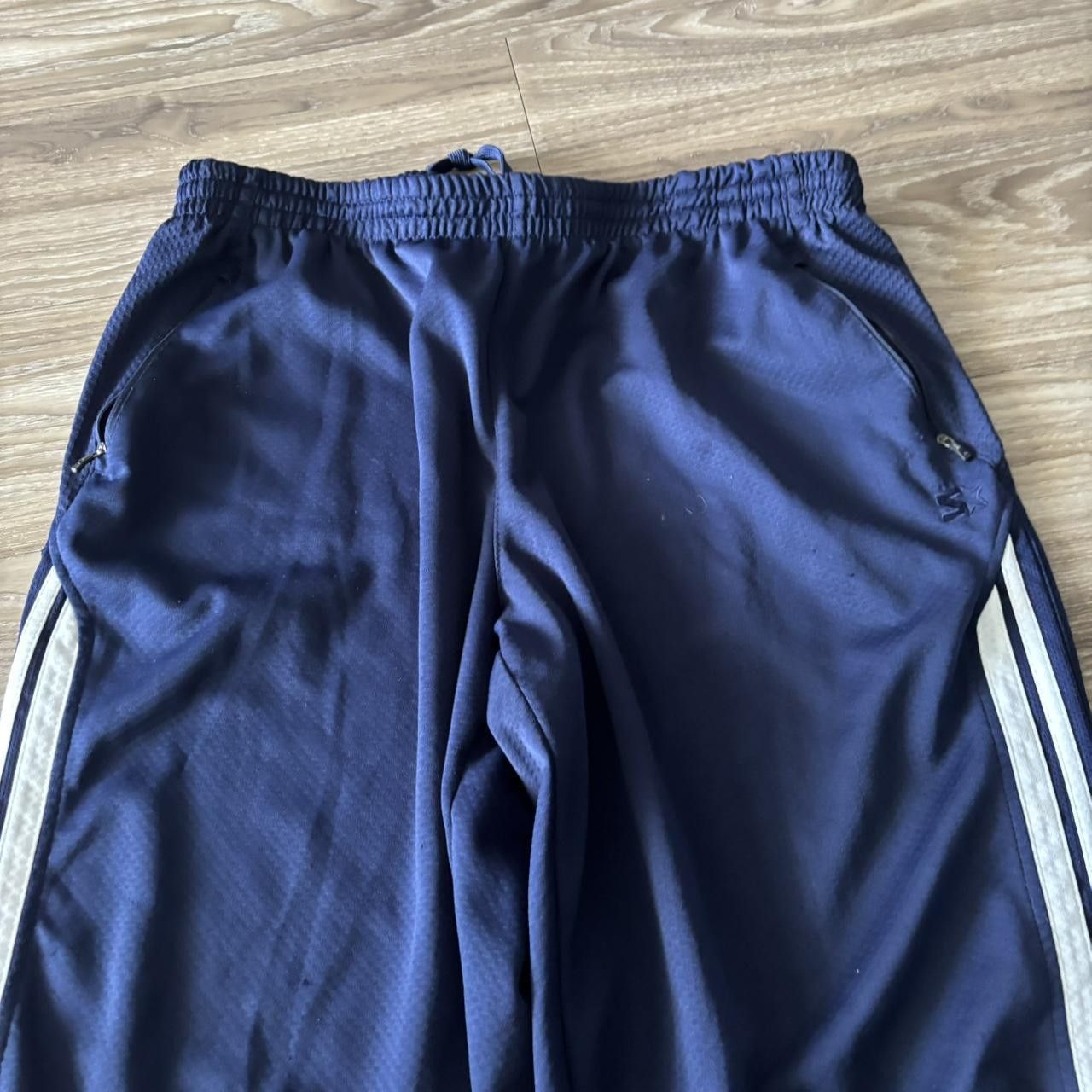 Starter Crazy Vintage Y2K/2000s Starter Navy Blue Baggy Striped Skater Track Pants! Fits L Size US 36 / EU 52 - 3 Thumbnail