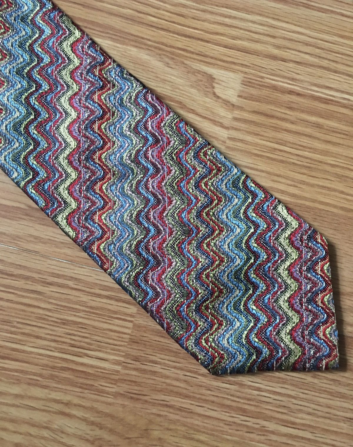Missoni Missoni Cravatte Mens Silk Tie Necktie Zig Zag Size ONE SIZE - 1 Thumbnail