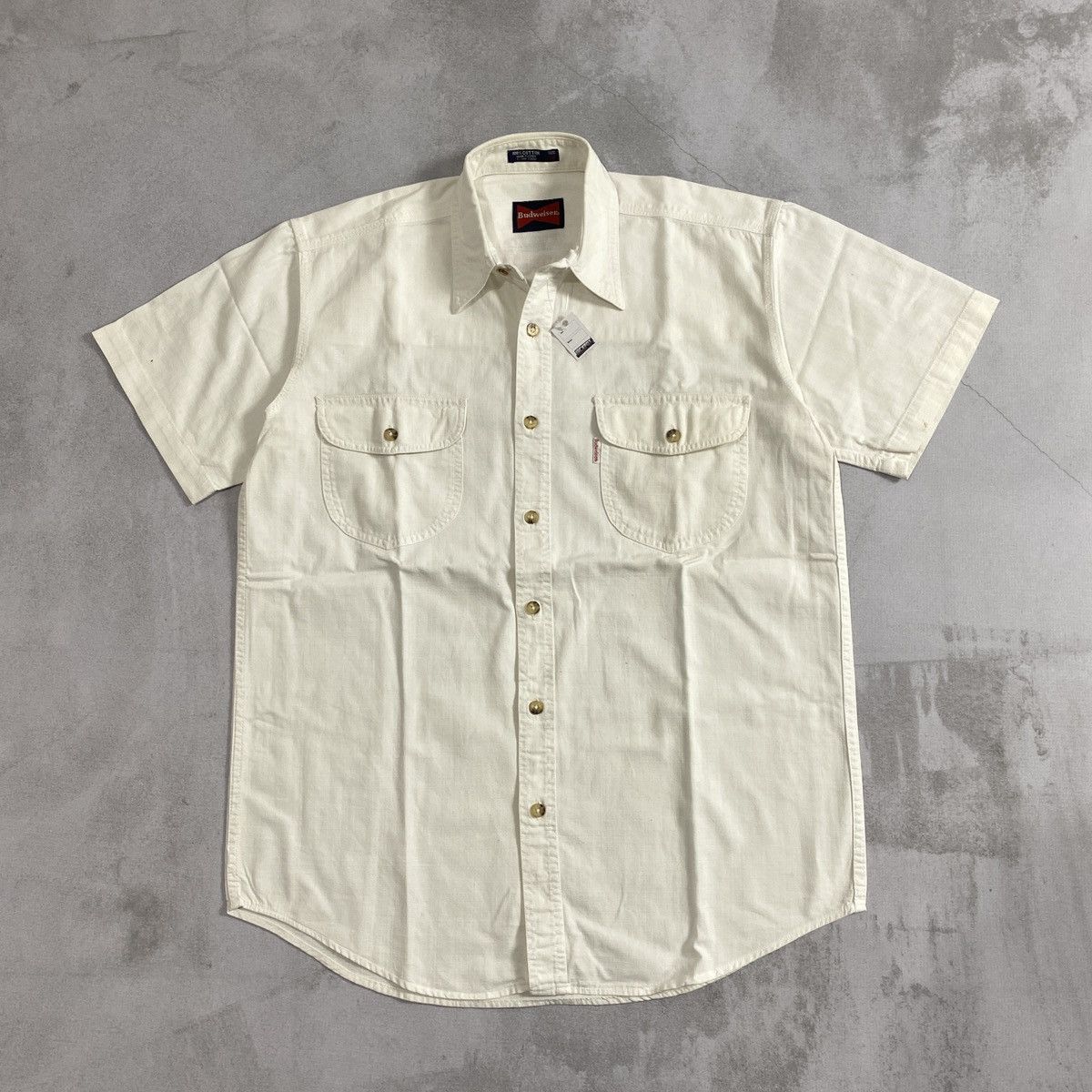 Budweiser Vtg 90’s Budweiser Double Pocket Shirt Size US M / EU 48-50 / 2 - 2 Thumbnail