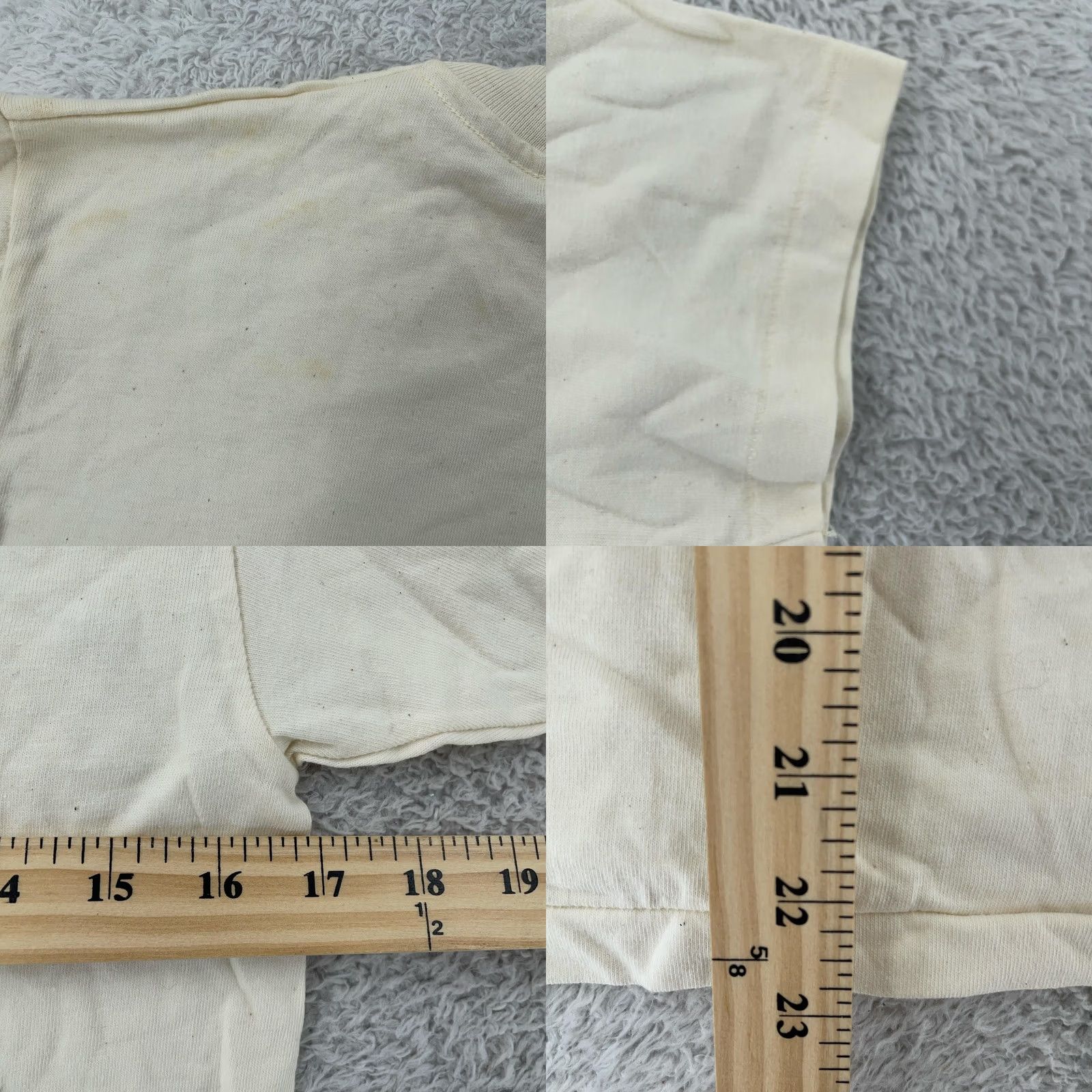 Hanes VINTAGE Grist Mill T-Shirt Men XS Ivory 100% Cotton Crew Neck Graphic Print Made USA History 90s Hanes Size US XS / EU 42 / 0 - 8 Thumbnail