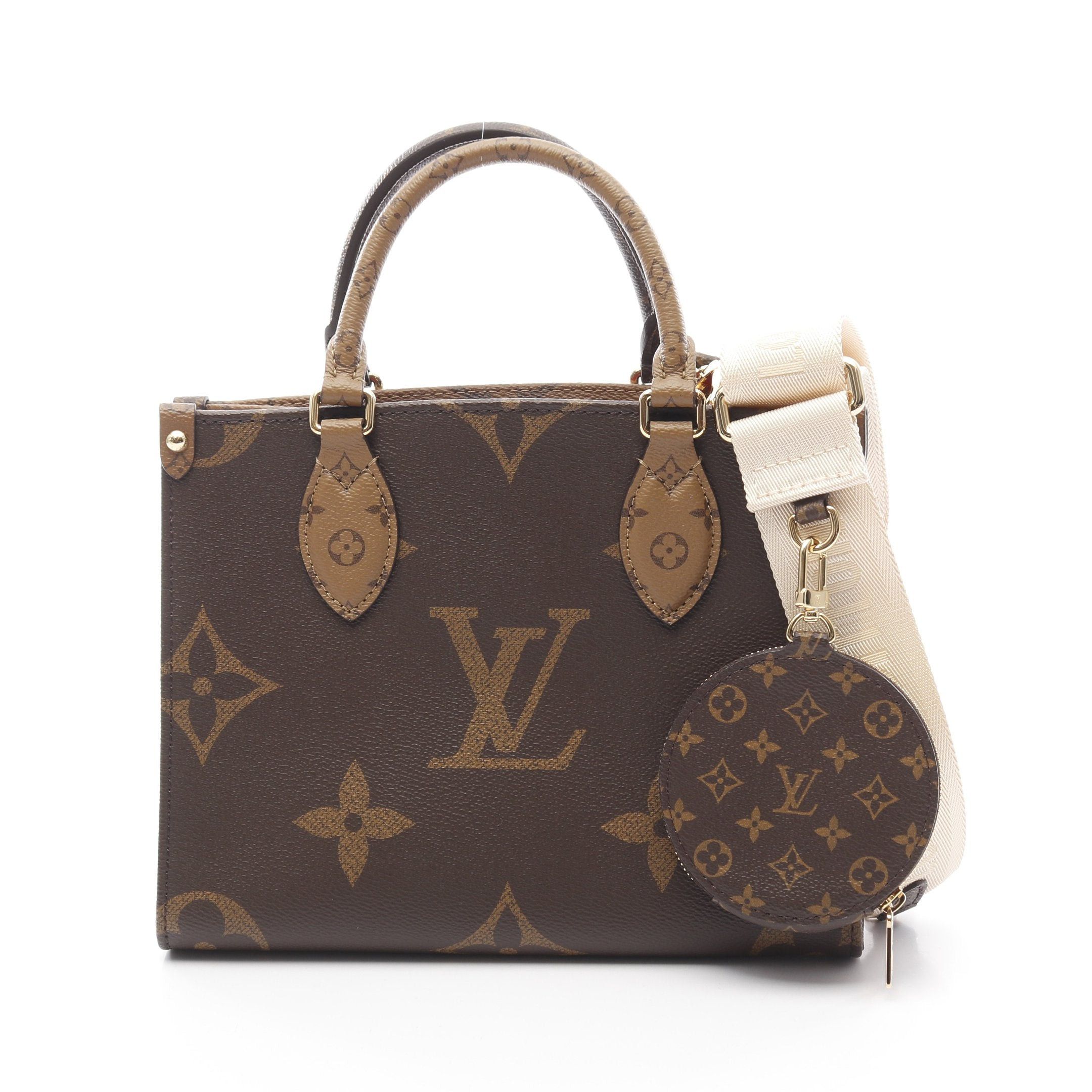Louis Vuitton Louis Vuitton On-The-Go Pm Monogram Reverse Handbag Brown Beige Size ONE SIZE - 1 Thumbnail