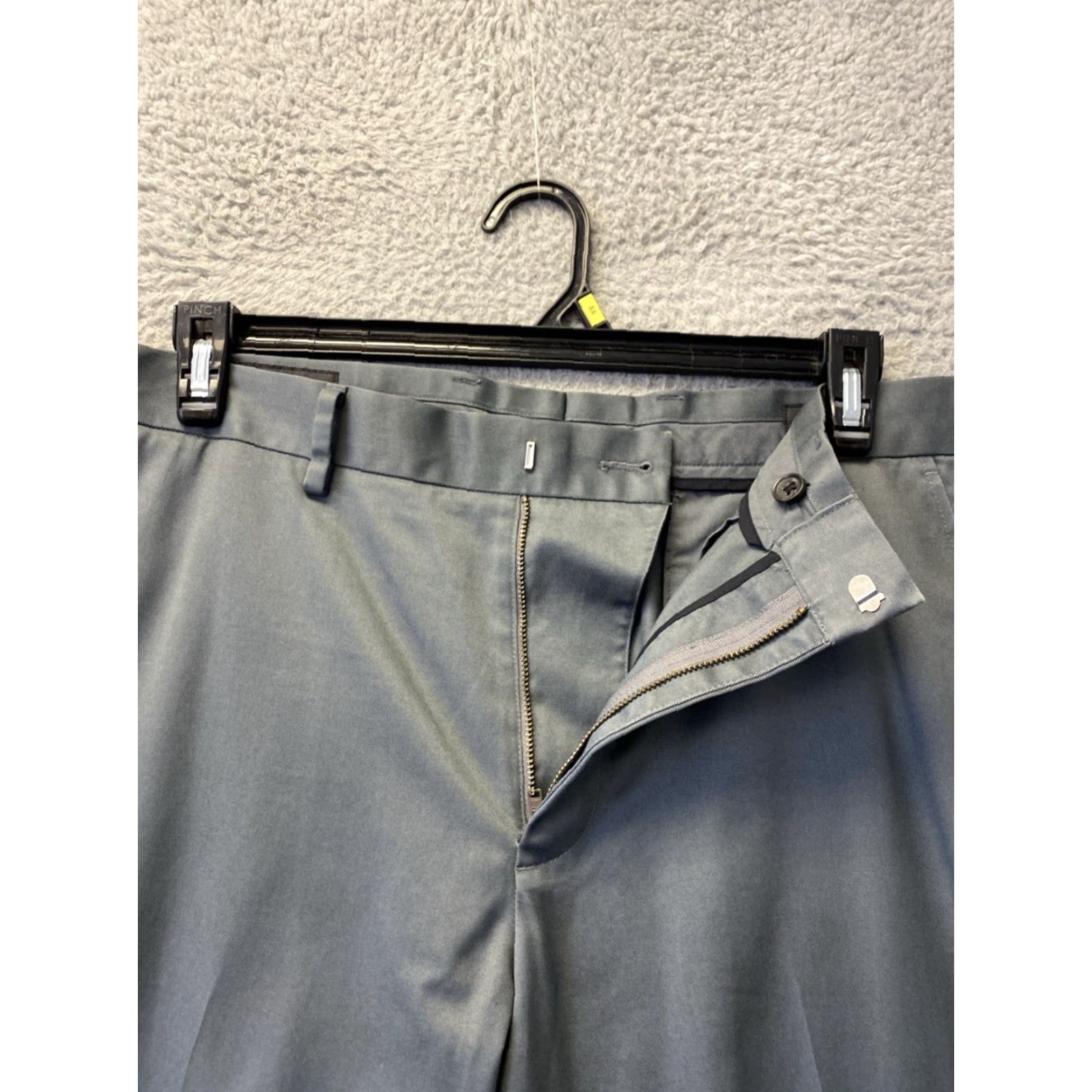 Nordstrom JOHN W. NORDSTROM VINTAGE Chino Pants Mens 36x33 Gray Flat Front Classic Preppy Casual Size US 36 / EU 52 - 3 Thumbnail