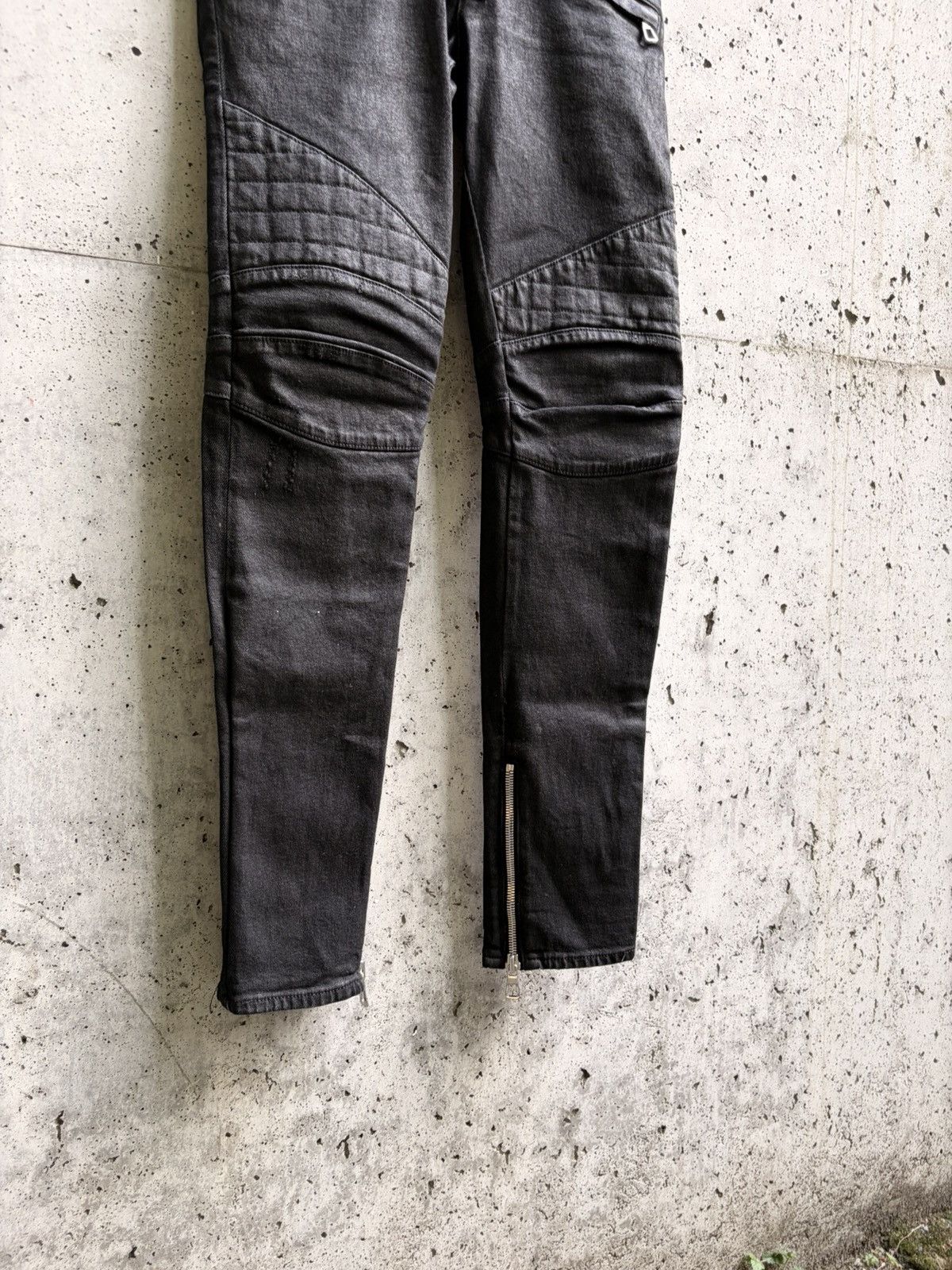 Balmain Balmain H&M Runway Waxed Biker Denim jeans Size US 30 / EU 46 - 3 Thumbnail