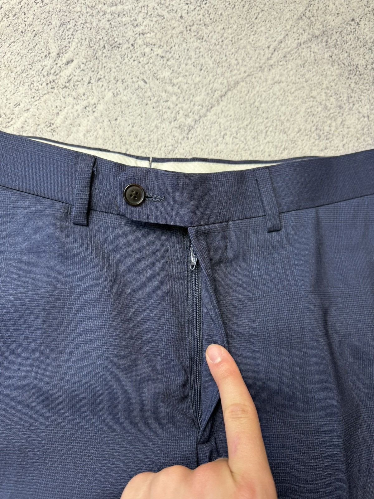 Suitsupply Mens Suitsupply Havana Patch UL Blue Wool Suit Size 46R - 24 Thumbnail