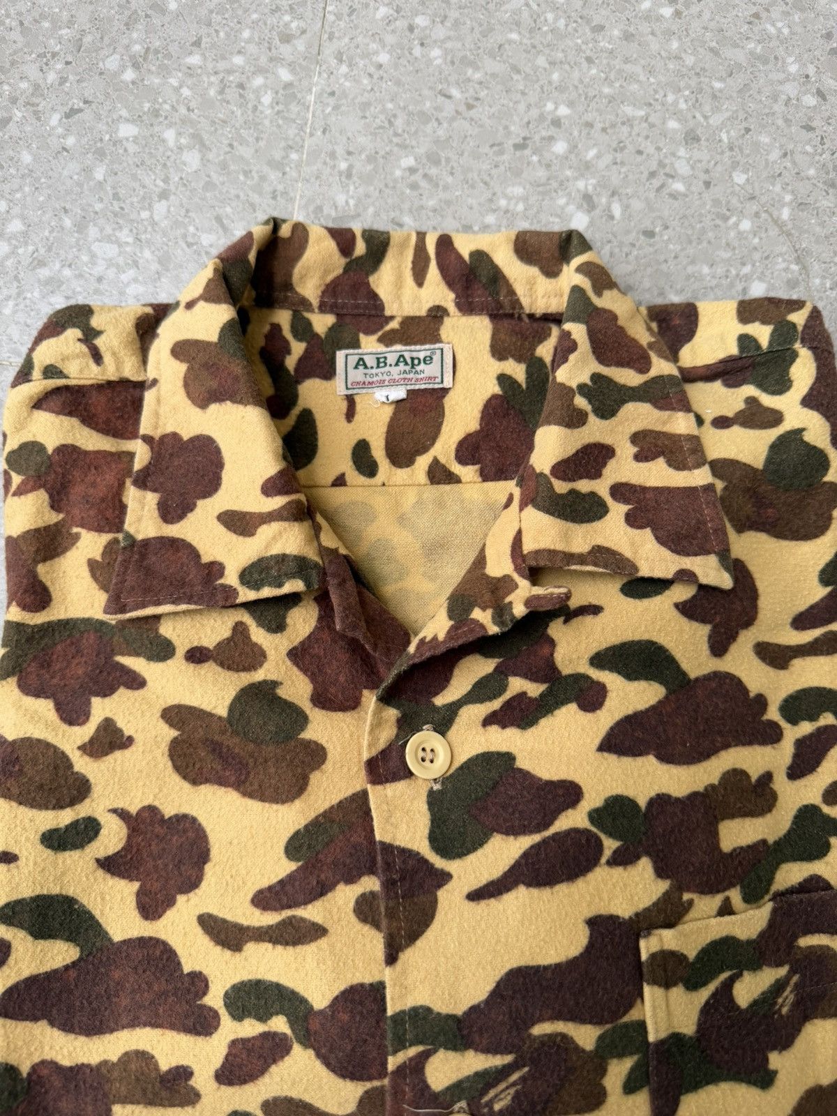 Bape Bape First Camo Shirt OG Chamois LL bean Style Wool Size US L / EU 52-54 / 3 - 6 Thumbnail