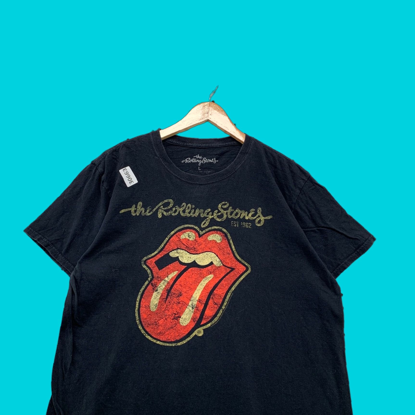 Vintage VINTAGE The Rolling Stones Shirt Black Mens M 21X27.5 Band Music Rock T-Shirt Crew Neck Short Sleeve Cotton Size US M / EU 48-50 / 2 - 1 Thumbnail