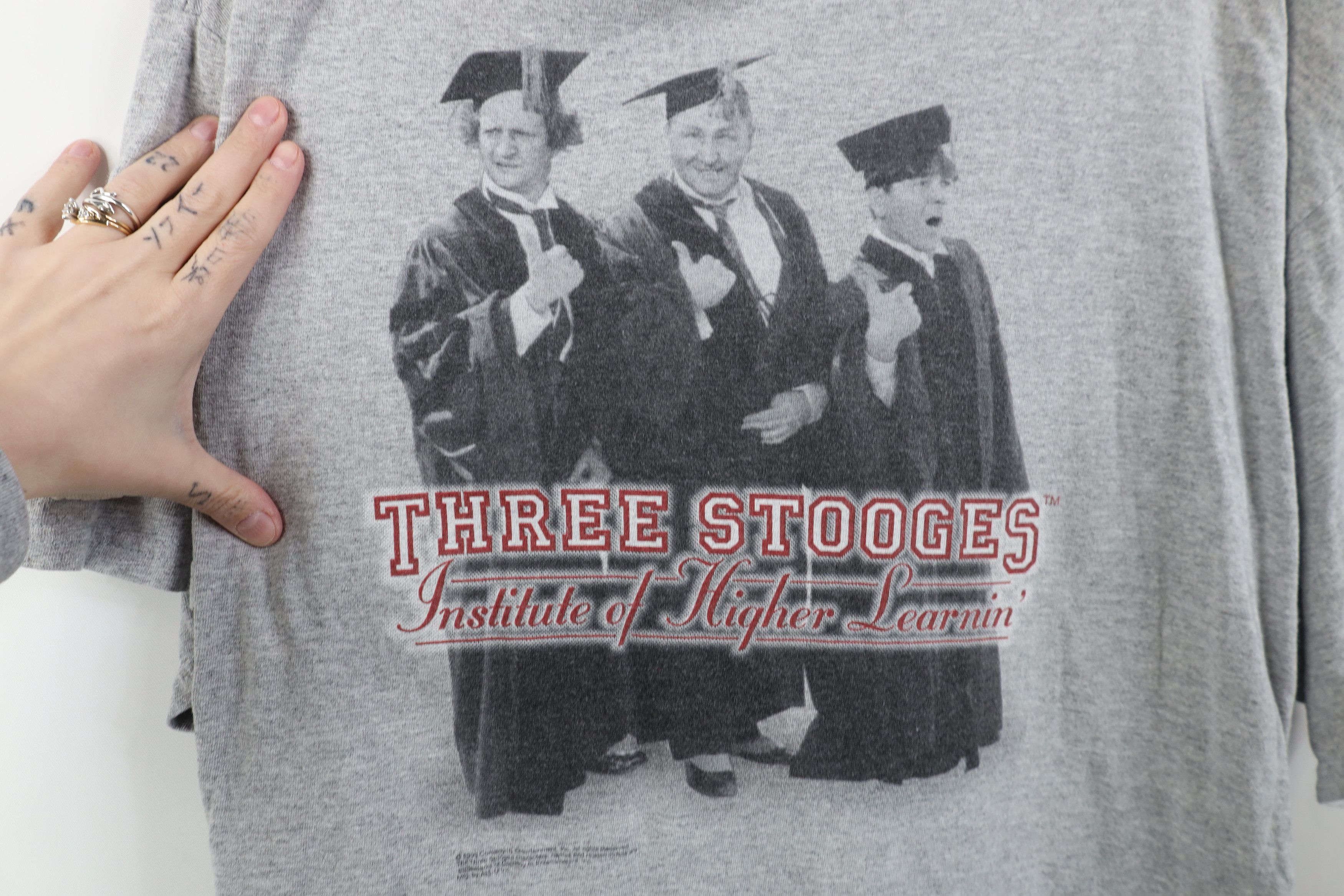 Vintage Vintage 90s Institute of Higher Learning T-Shirt Gray Size US XXL / EU 58 / 5 - 4 Thumbnail