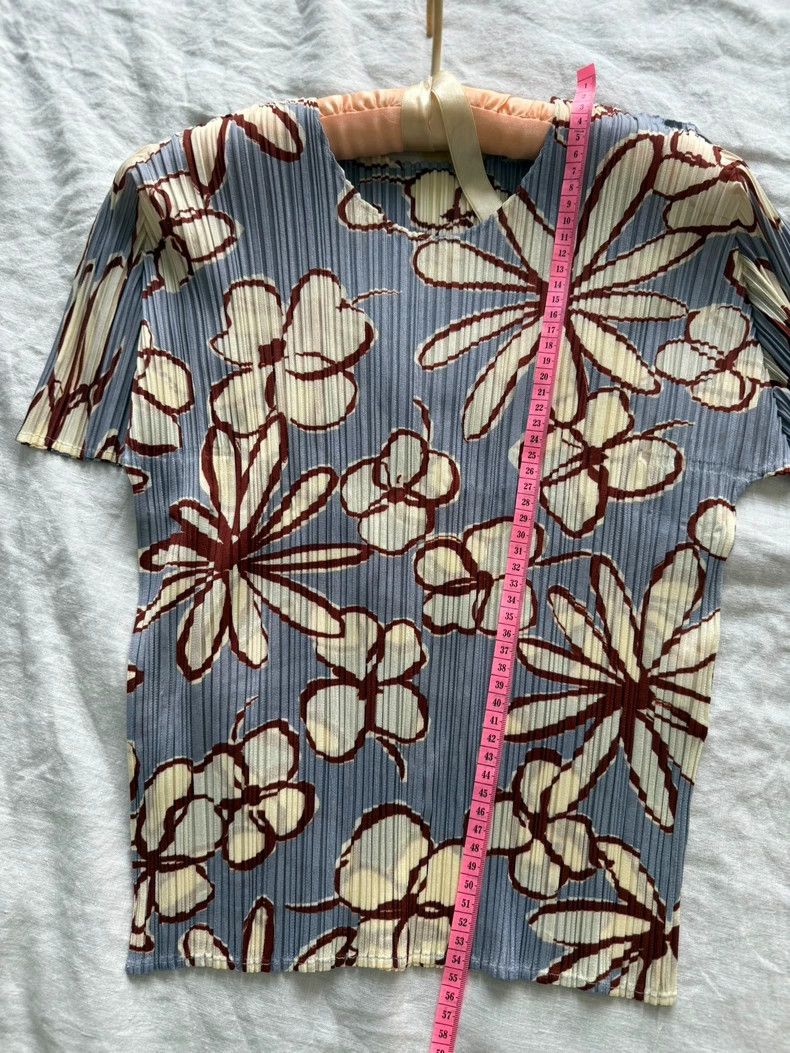 Issey Miyake Issey Miyake Haze blue and white floral short-sleeved shir Size L / US 10 / IT 46 - 4 Thumbnail