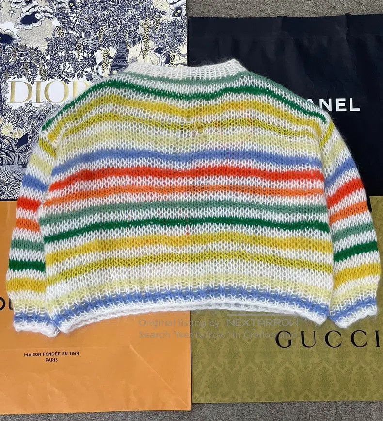 Loewe Loewe Colorful striped logo mohair sweater Size M / US 6-8 / IT 42-44 - 3 Thumbnail