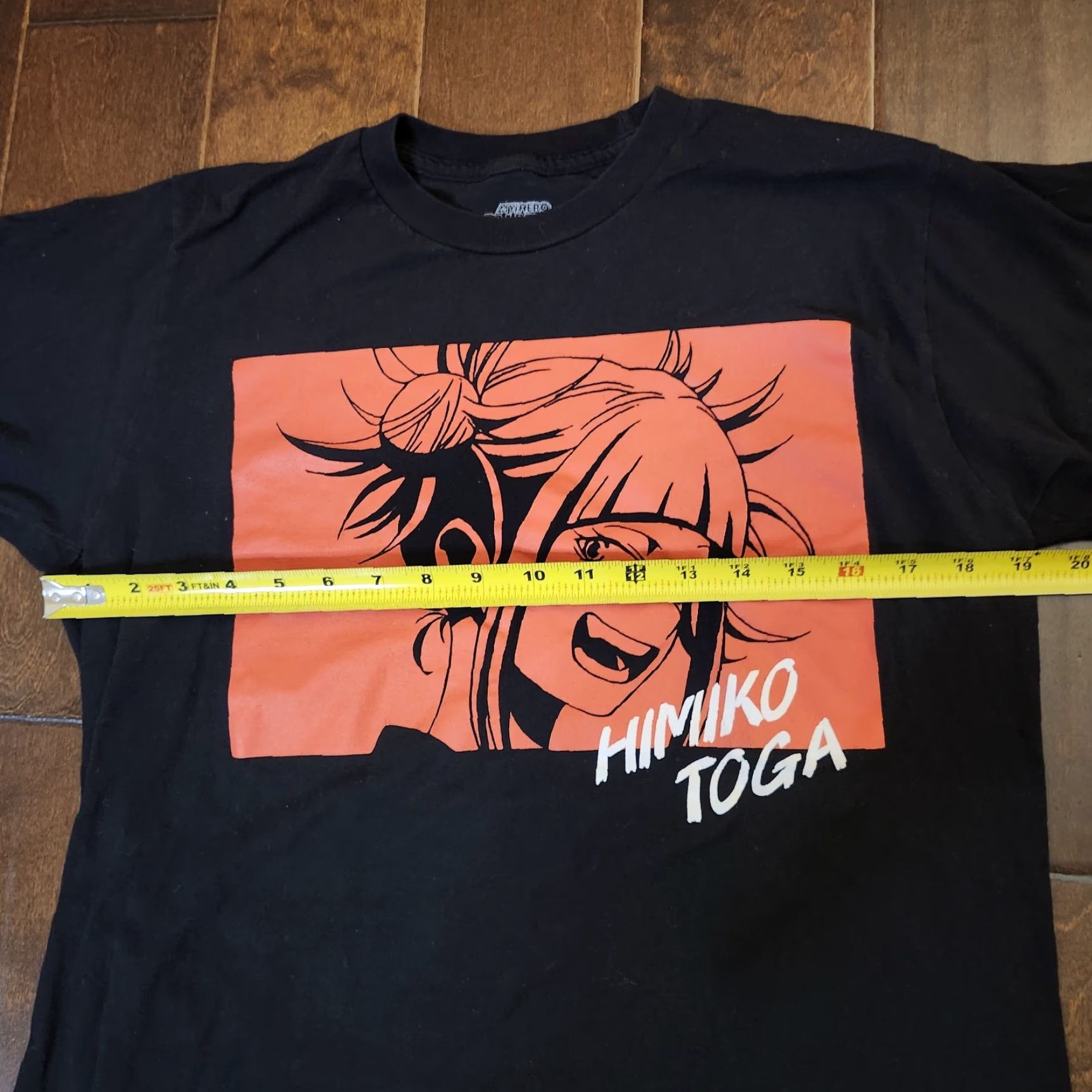 Toga My Hero Academia T-Shirt Mens Black Crew Neck Short Sleeve Size M Graphic Print Himiko Toga Anime Size US M / EU 48-50 / 2 - 7 Thumbnail