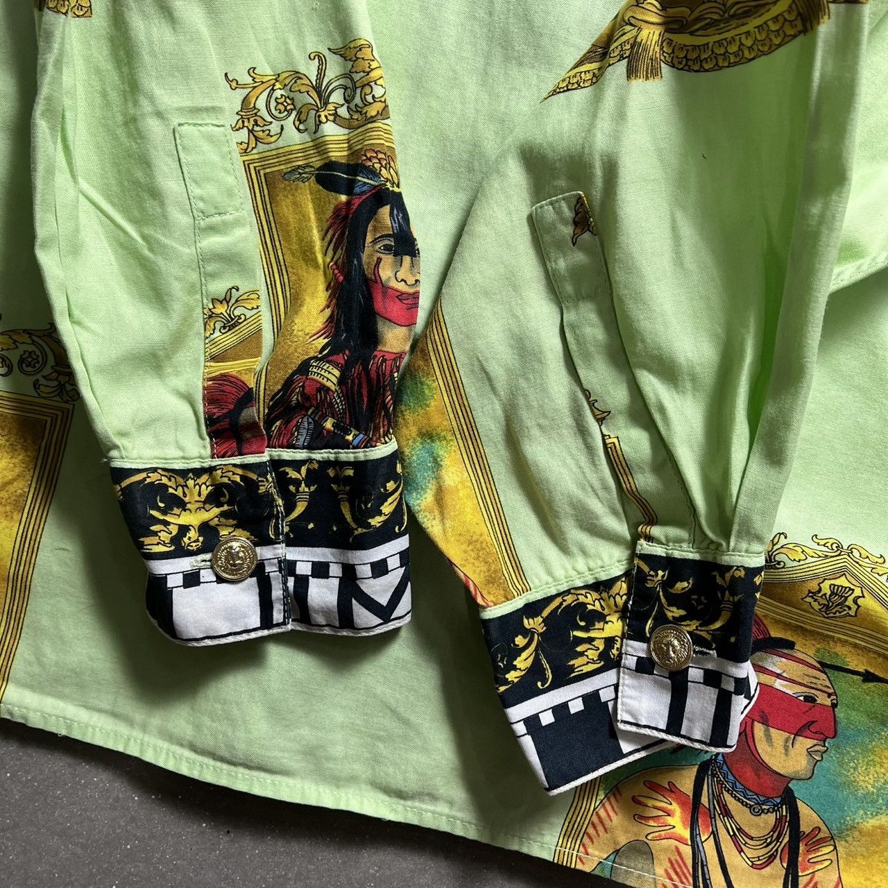 Versace × Versus Versace × Vintage Gianni Versace Indian Printed Shirt 90s Size US M / EU 48-50 / 2 - 14 Thumbnail