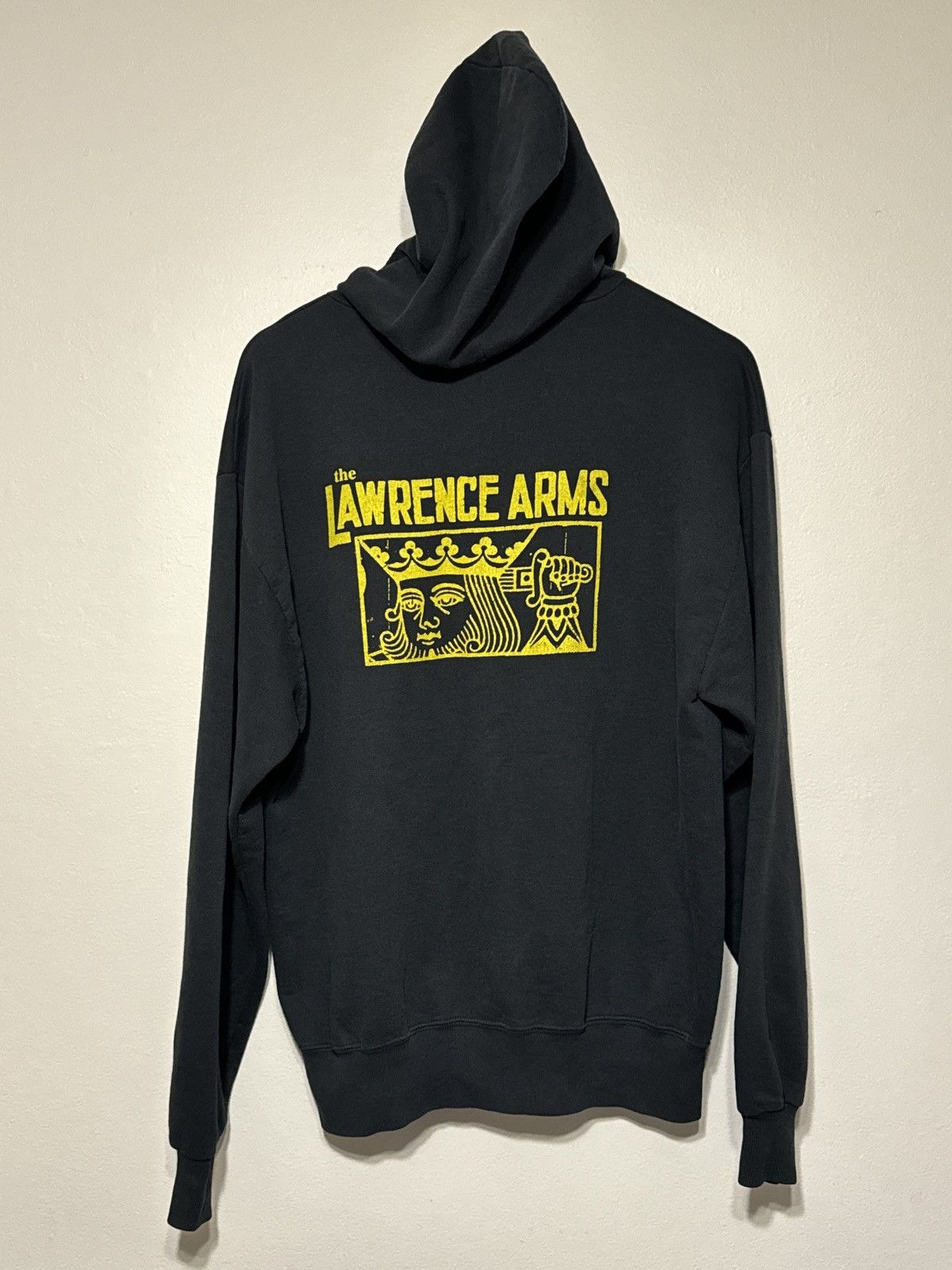 image of Band Tees x Vintage The Lawrence Arms Punk Rock Band Hoodie Zip Up in Black, Men's (Size Medium)