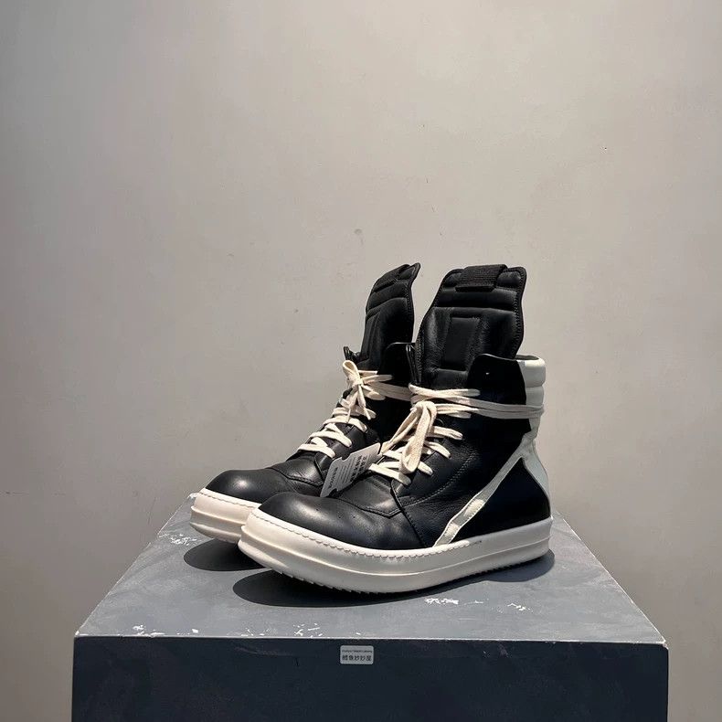 Rick Owens rick owens Cowhide material black and white high-top inver Size US 8.5 / EU 41-42 - 1 Thumbnail