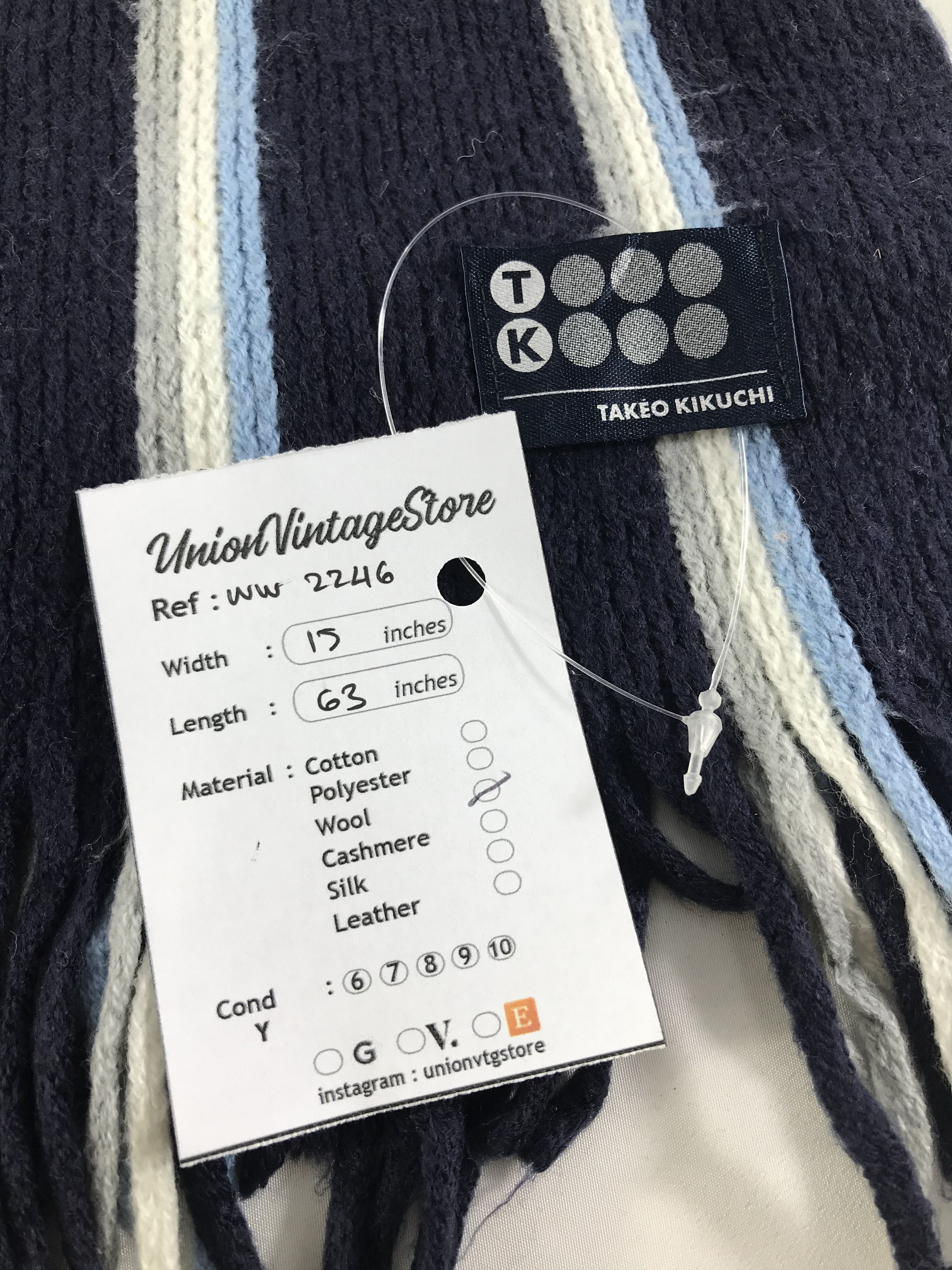 Takeo Kikuchi × Vintage Takeo Kikuchi Scarf / Muffler / Neckwear - WW2246 Size ONE SIZE - 4 Thumbnail