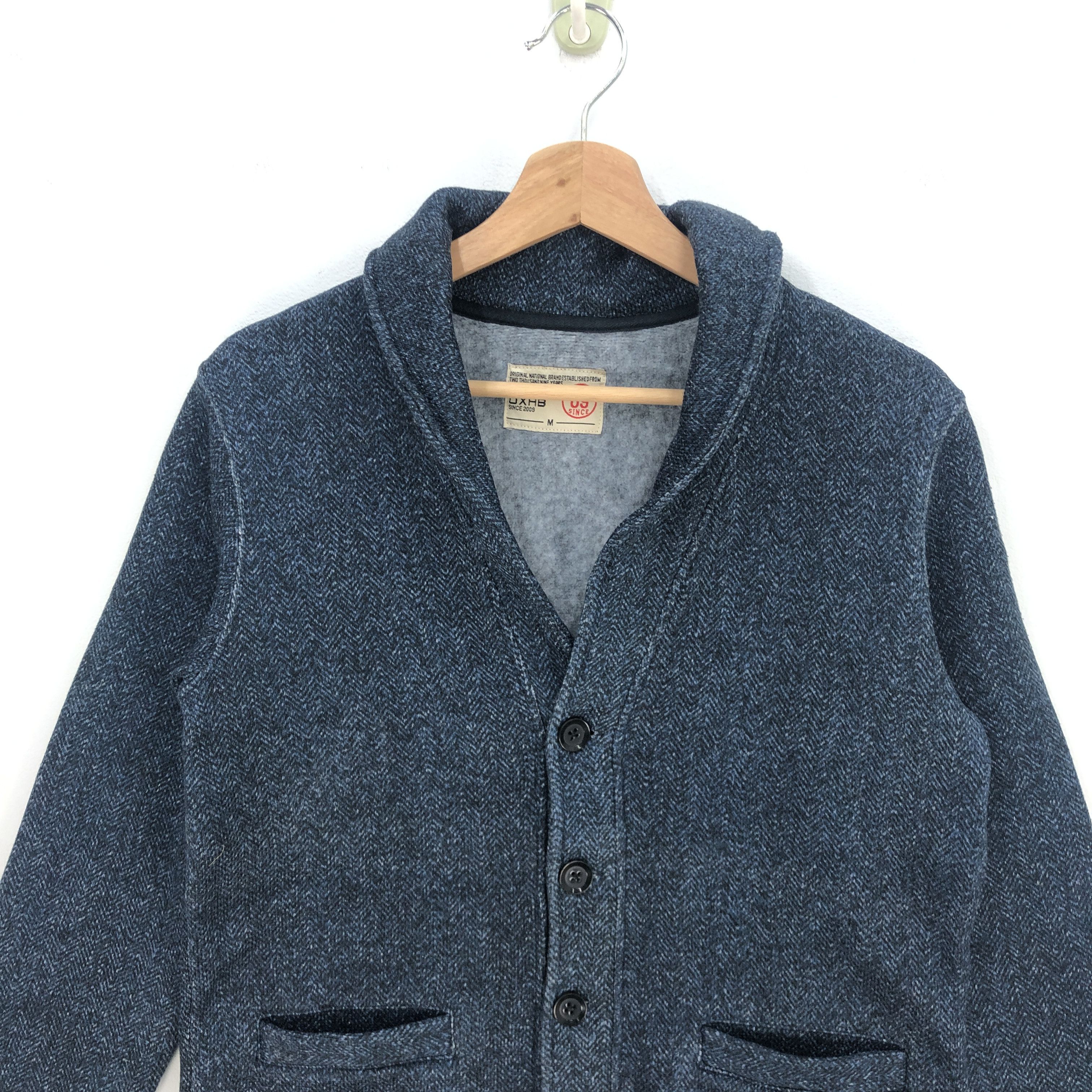 Japanese Brand Vintage Japanese Streetwear Navy Cardigan Sweater Size US S / EU 44-46 / 1 - 2 Thumbnail