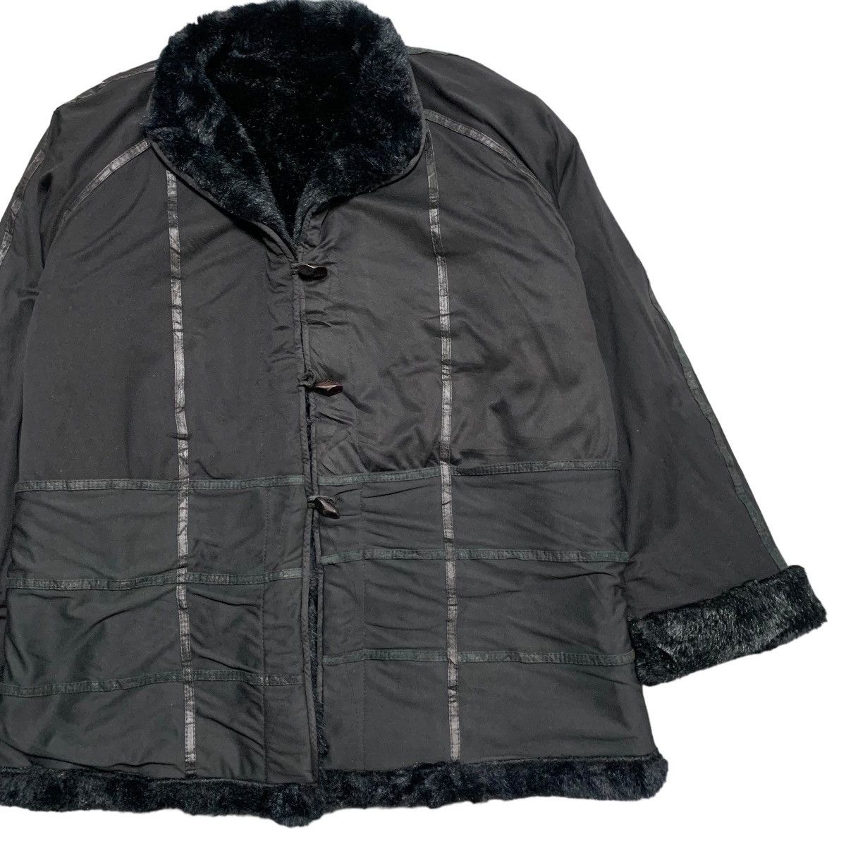 Japanese Brand Accellando Faux Fur Jacket Size L / US 10 / IT 46 - 3 Thumbnail