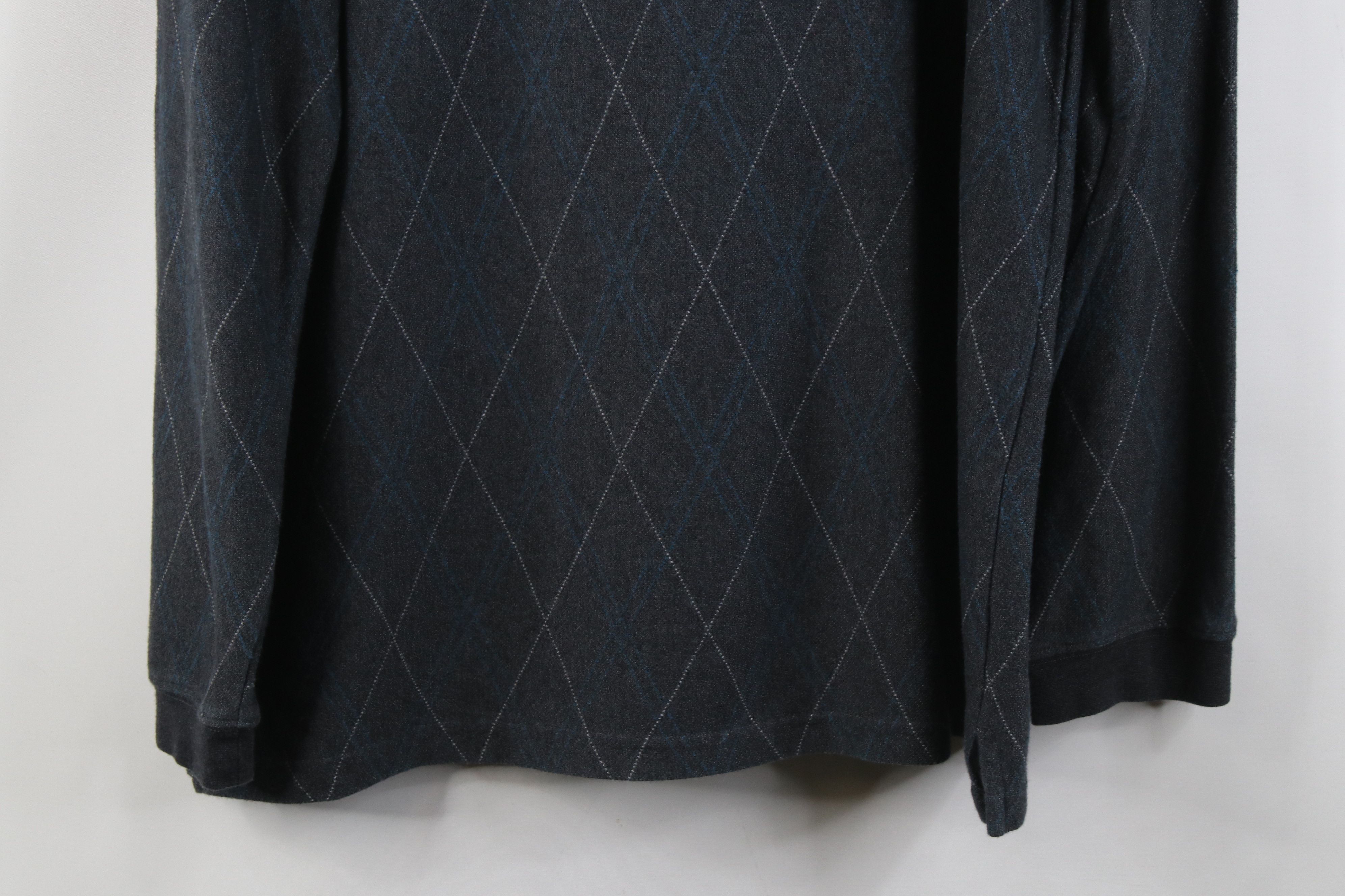 Vintage Vintage 90s Y2K Streetwear Diamond Long Sleeve Polo Shirt Size US L / EU 52-54 / 3 - 10 Thumbnail