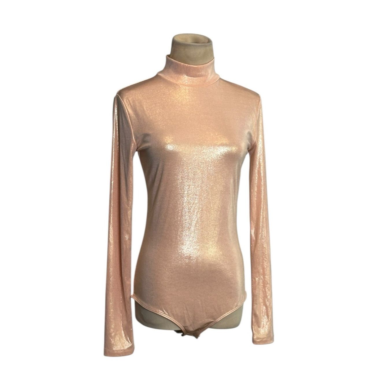 Zara Zara metallic pink long sleeves bodysuit size Medium Size M / US 6-8 / IT 42-44 - 11 Thumbnail