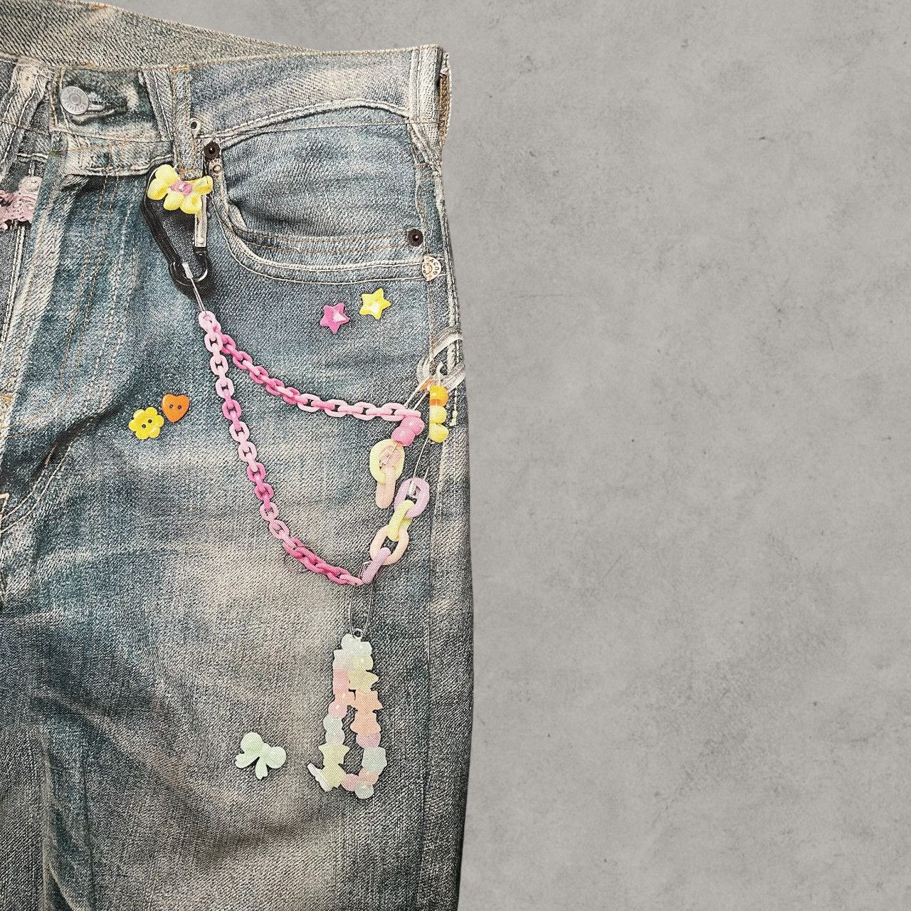 Acne Studios Acne Studios Trompe Loeil Candy Chain 1981M Gray Jeans Sz 48 Size US 32 / EU 48 - 4 Thumbnail