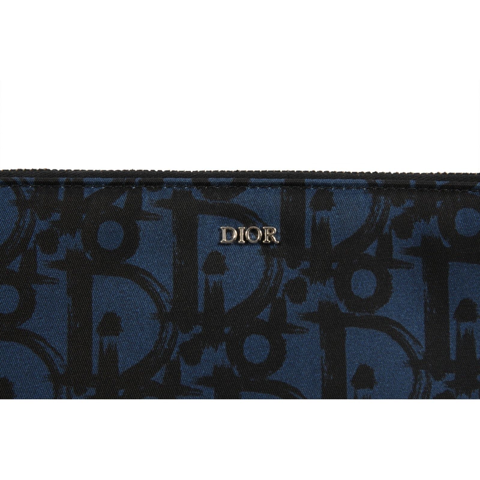 Dior Dior Oblique Logo Pouch Blue Black Size ONE SIZE - 4 Thumbnail