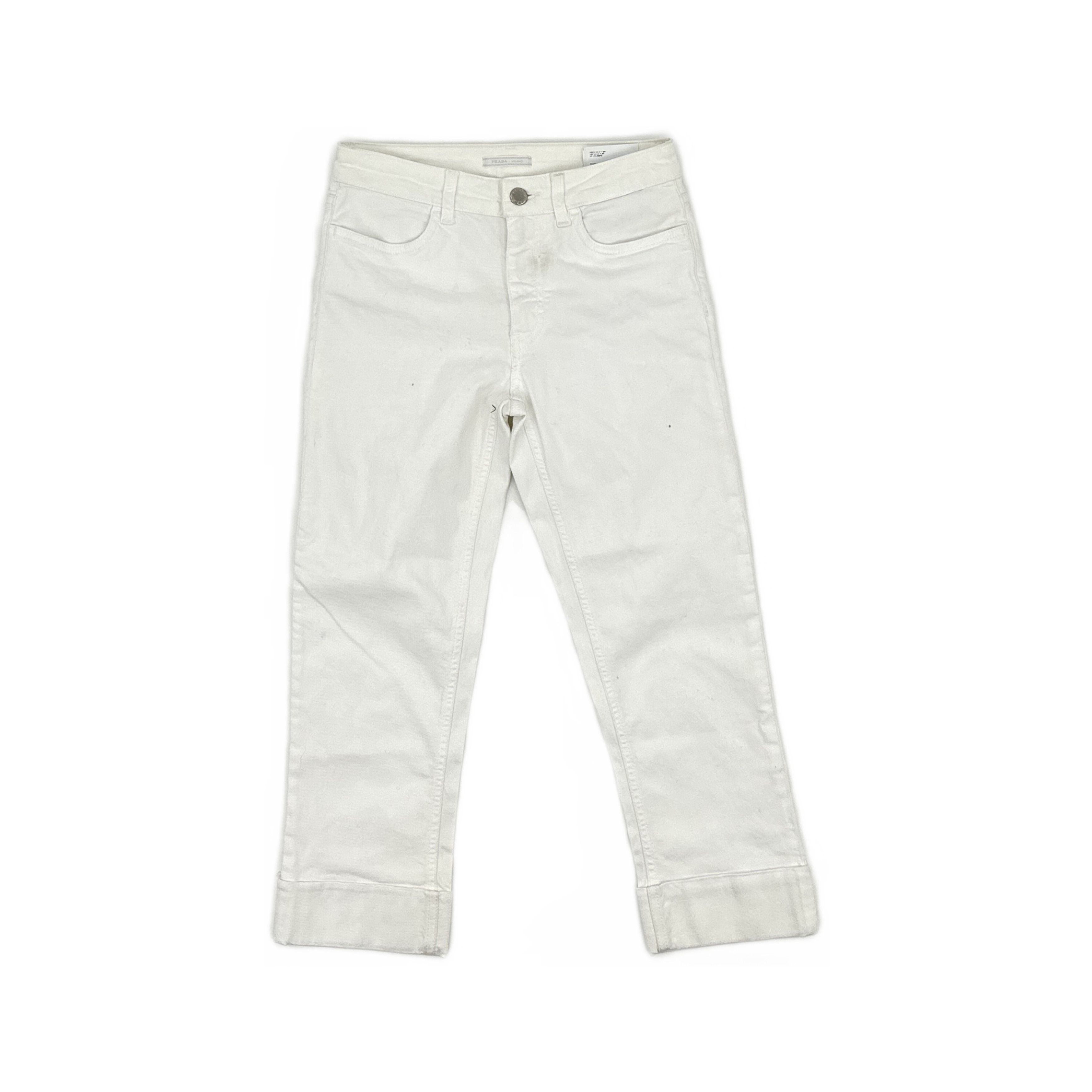 Prada Prada White Denim Jeans Size 26 Size 26" / US 2 / IT 38 - 1 Thumbnail