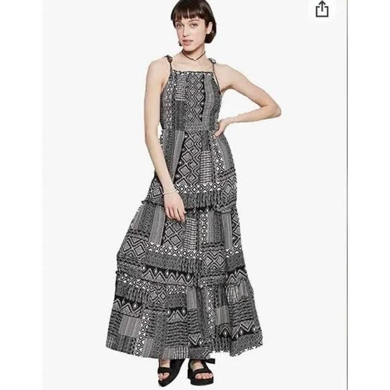Target Basics Wild Fable | Smocked Maxi Tribal Boho Dress | Small Size S / US 4 / IT 40 - 1 Thumbnail