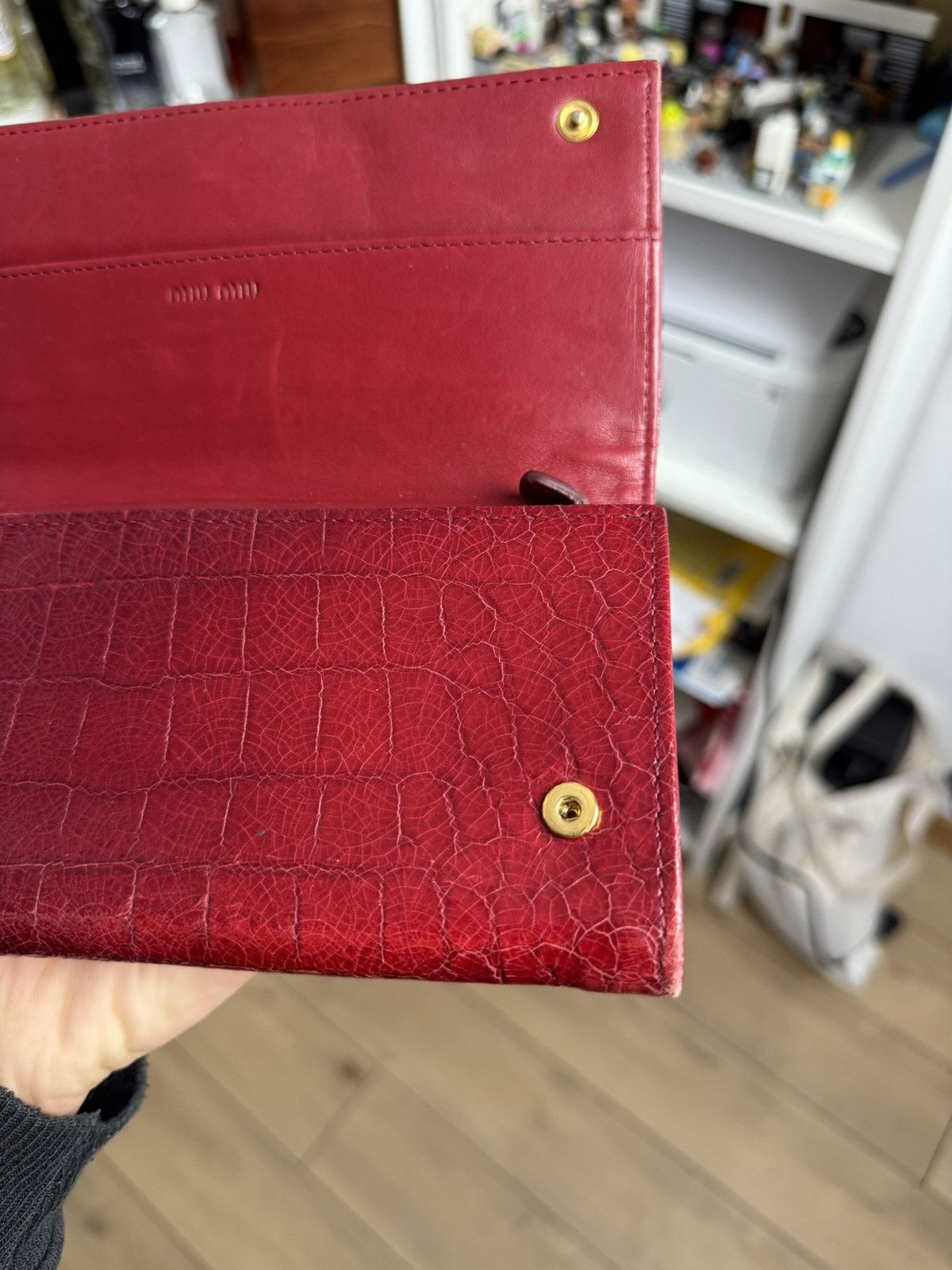 Designer × Miu Miu Vintage y2k Miu Miu leather wallet designer archive luxury Size ONE SIZE - 5 Thumbnail