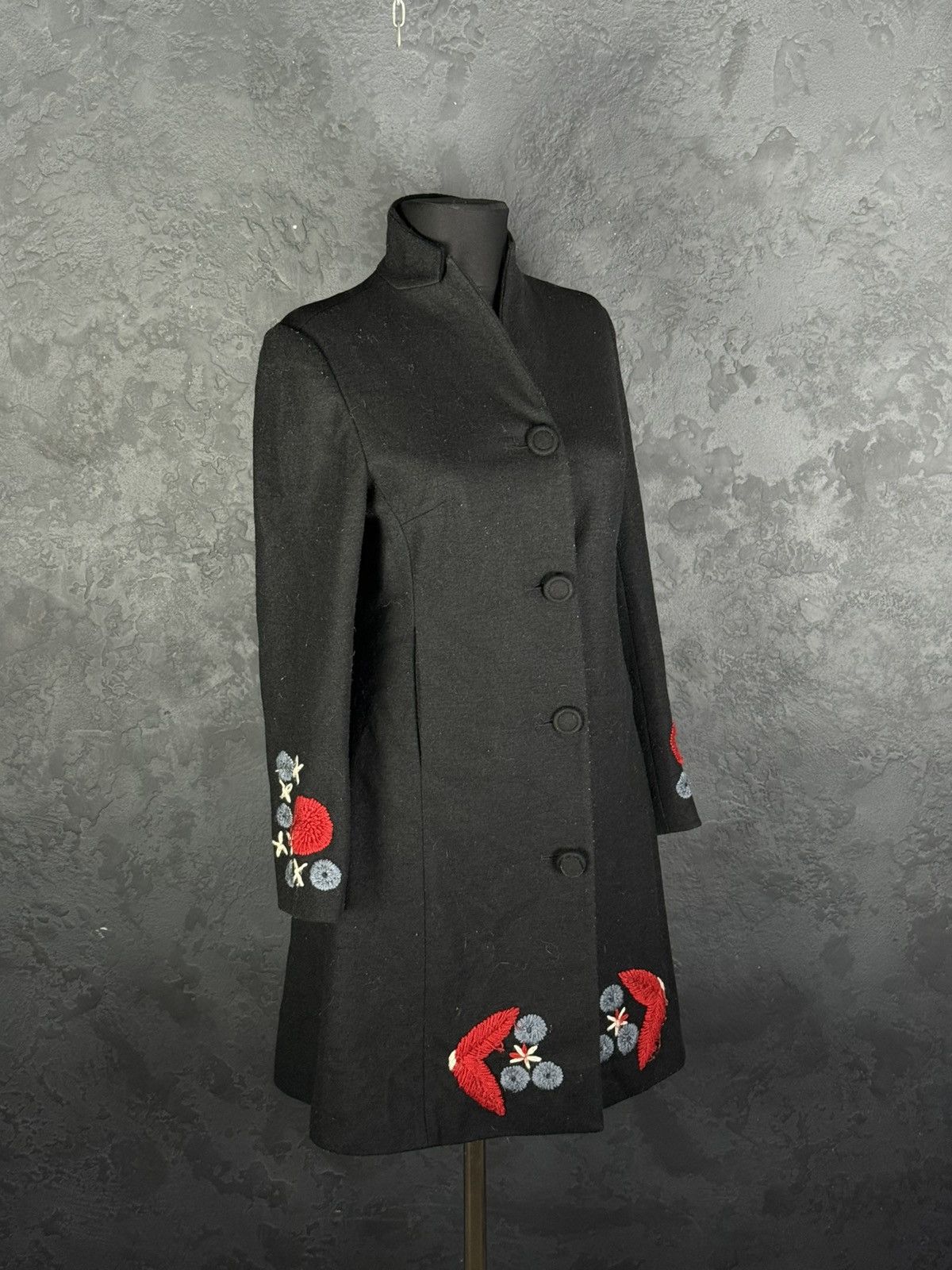 Miu Miu Miu Miu Vintage Embroidered Coat 2000’s Wool Coat Size XS / US 0-2 / IT 36-38 - 7 Thumbnail