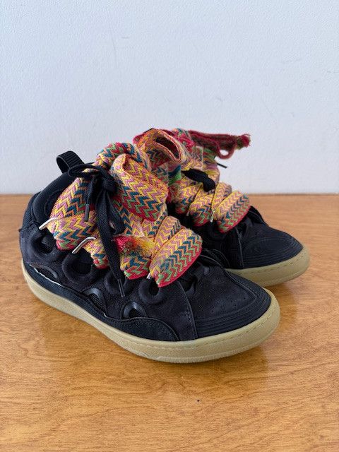 Lanvin Lanvin Curb Sneakers - Black Multicolor Laces, Size 40 Size US 7 / EU 40 - 1 Thumbnail