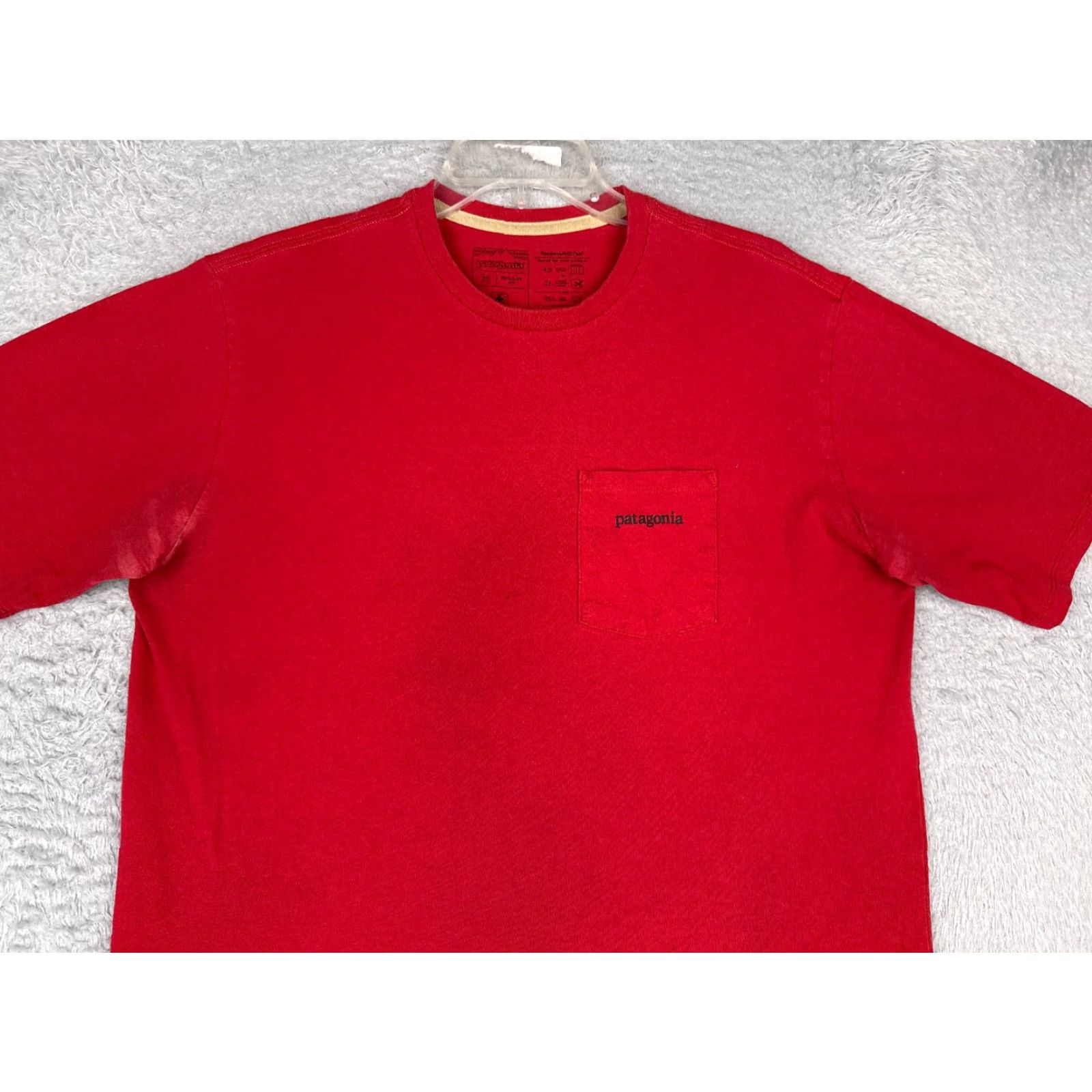 Patagonia Patagonia Shirt Men M Red Short Sleeve Crew Neck Cotton Blend Pocket T-Shirt USA Logo All Seasons Regular Fit Mens Size US M / EU 48-50 / 2 - 4 Thumbnail
