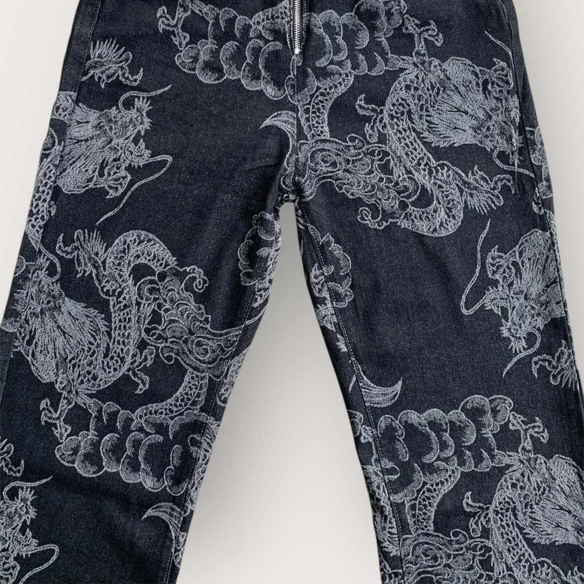 Japanese Brand Flare Jeans Dragon Full Print Size US 30 / EU 46 - 4 Thumbnail