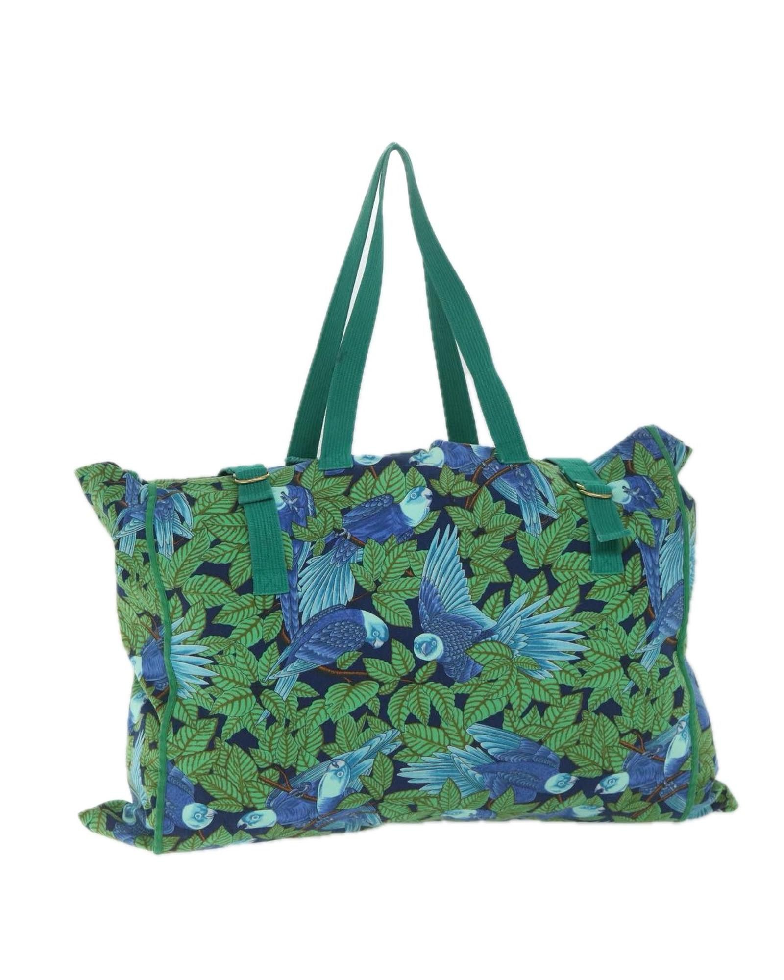 image of Hermes Green Canvas Tote Bag, Women's