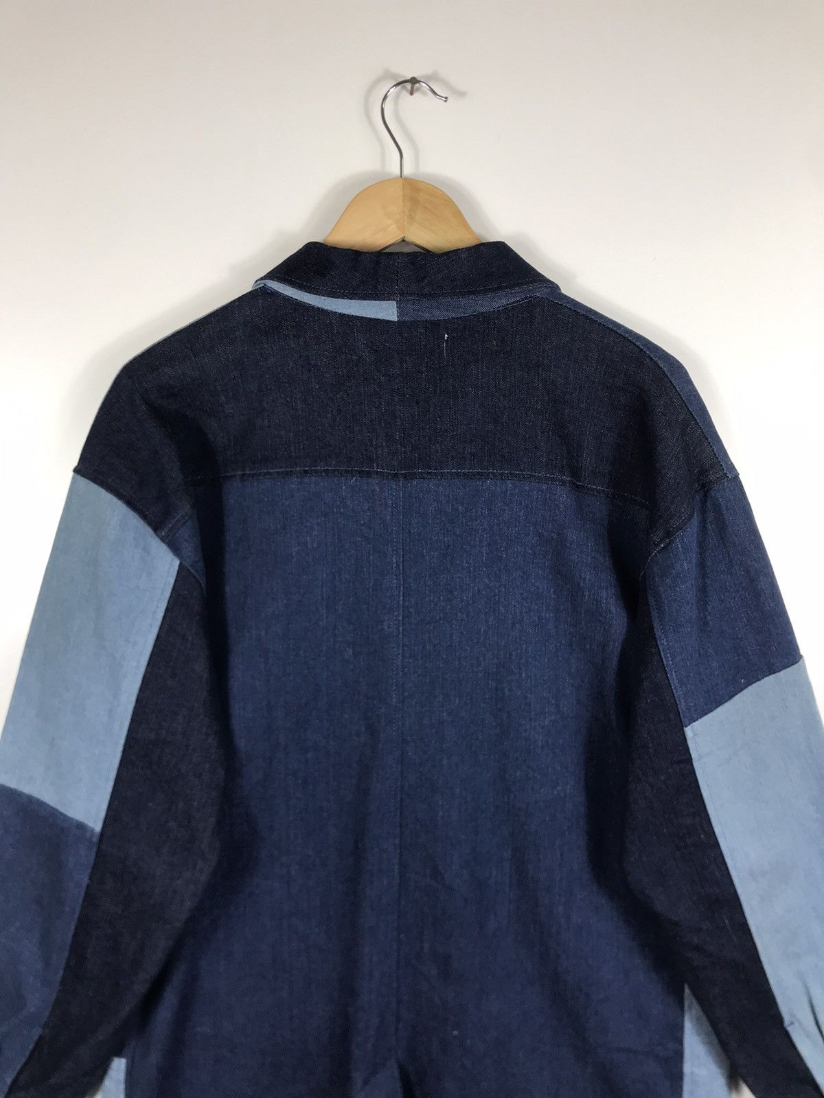 Japanese Brand 🔥 Timely Warning Blue Japan Denim Button Long Coat Jacket Size US L / EU 52-54 / 3 - 15 Thumbnail