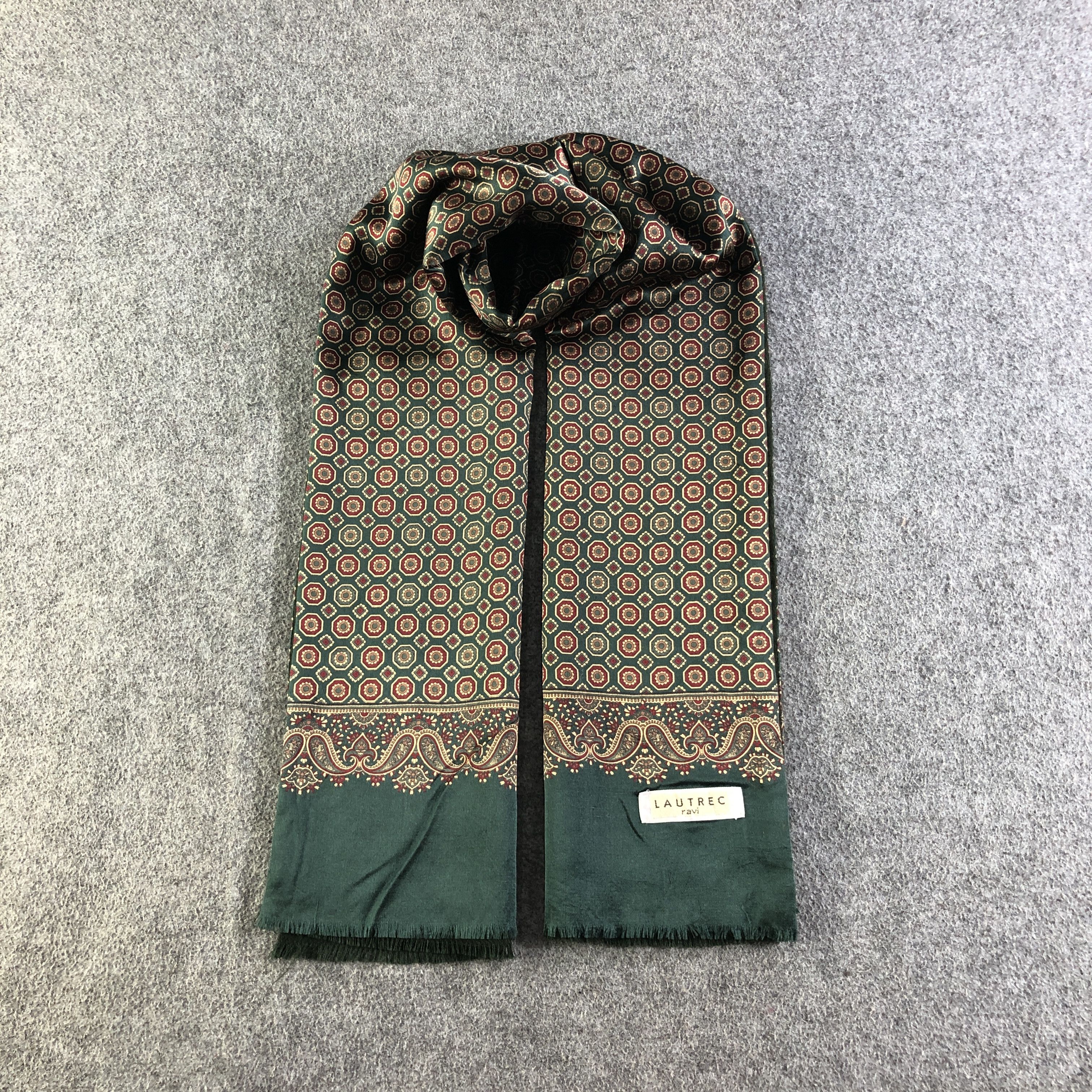 Japanese Brand Lautrec Paisley Silk/Wool Scarf Muffler Neckwear V2789 Size ONE SIZE - 1 Thumbnail
