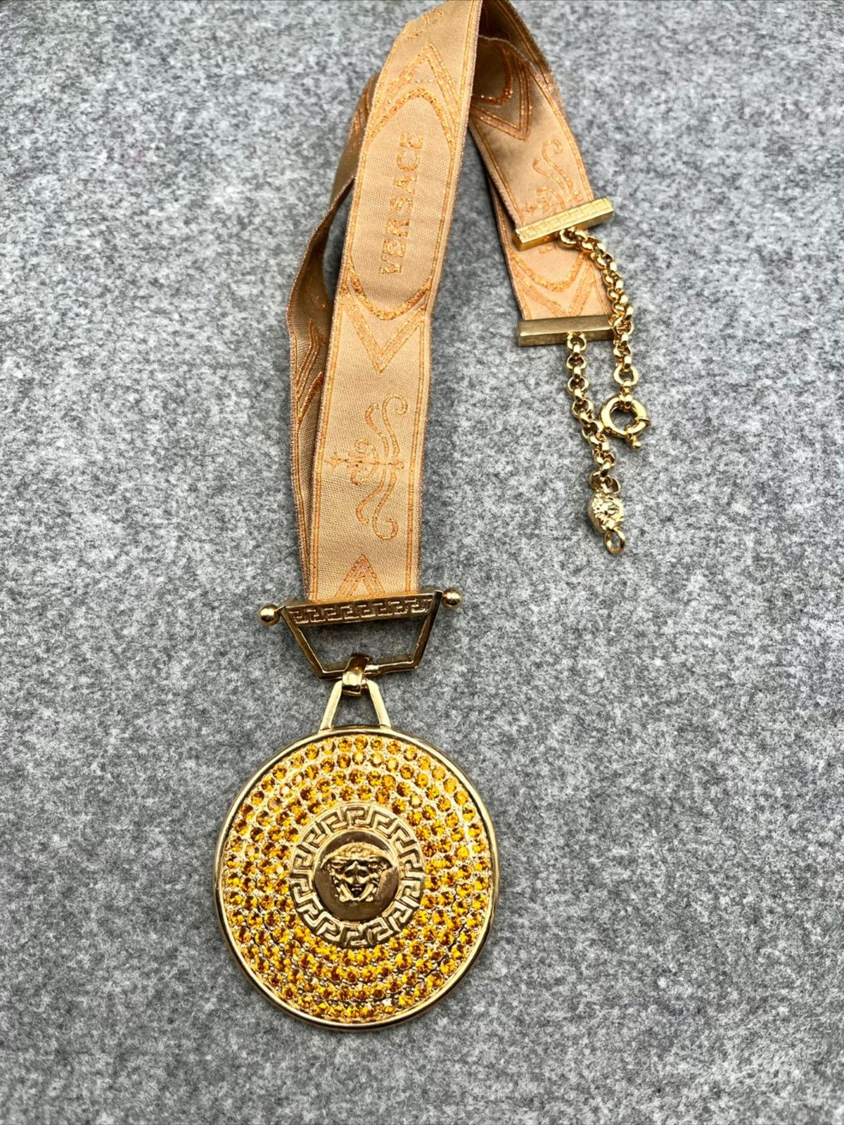Versace Gianni Versace Crystal Medusa Necklace Size ONE SIZE - 1 Thumbnail