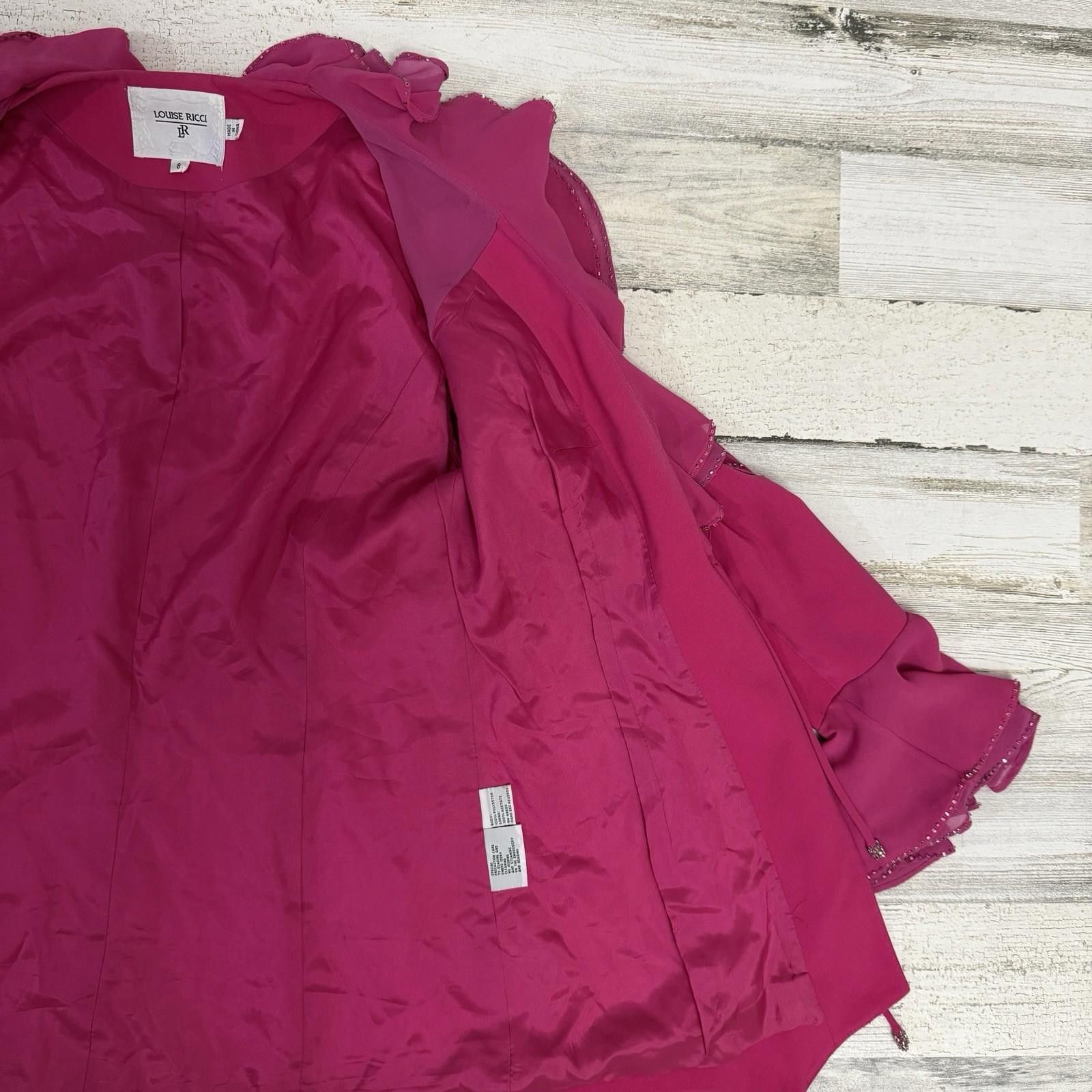 Designer Louise Ricci Fairy Beaded Ruffle Top Size L / US 10 / IT 46 - 7 Thumbnail