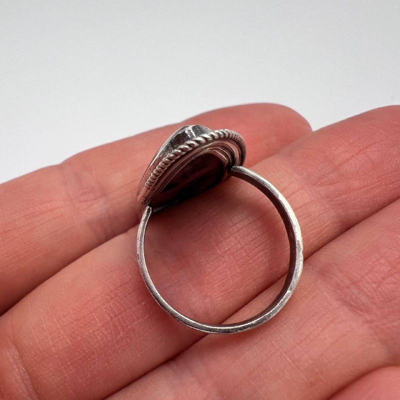 Vintage Vintage Rhodonite Ring Sterling Silver 925 Size 7 Handmade Size ONE SIZE - 6 Thumbnail