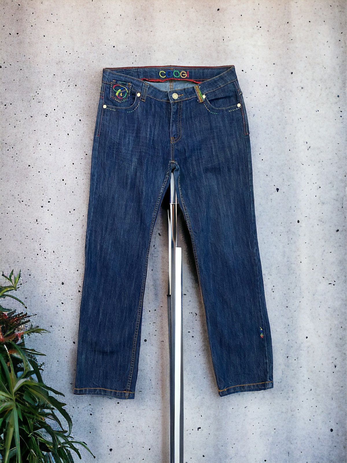 Coogi Vintage Coogi Blue Multicolour Denim Jeans Size US 35 - 1 Thumbnail