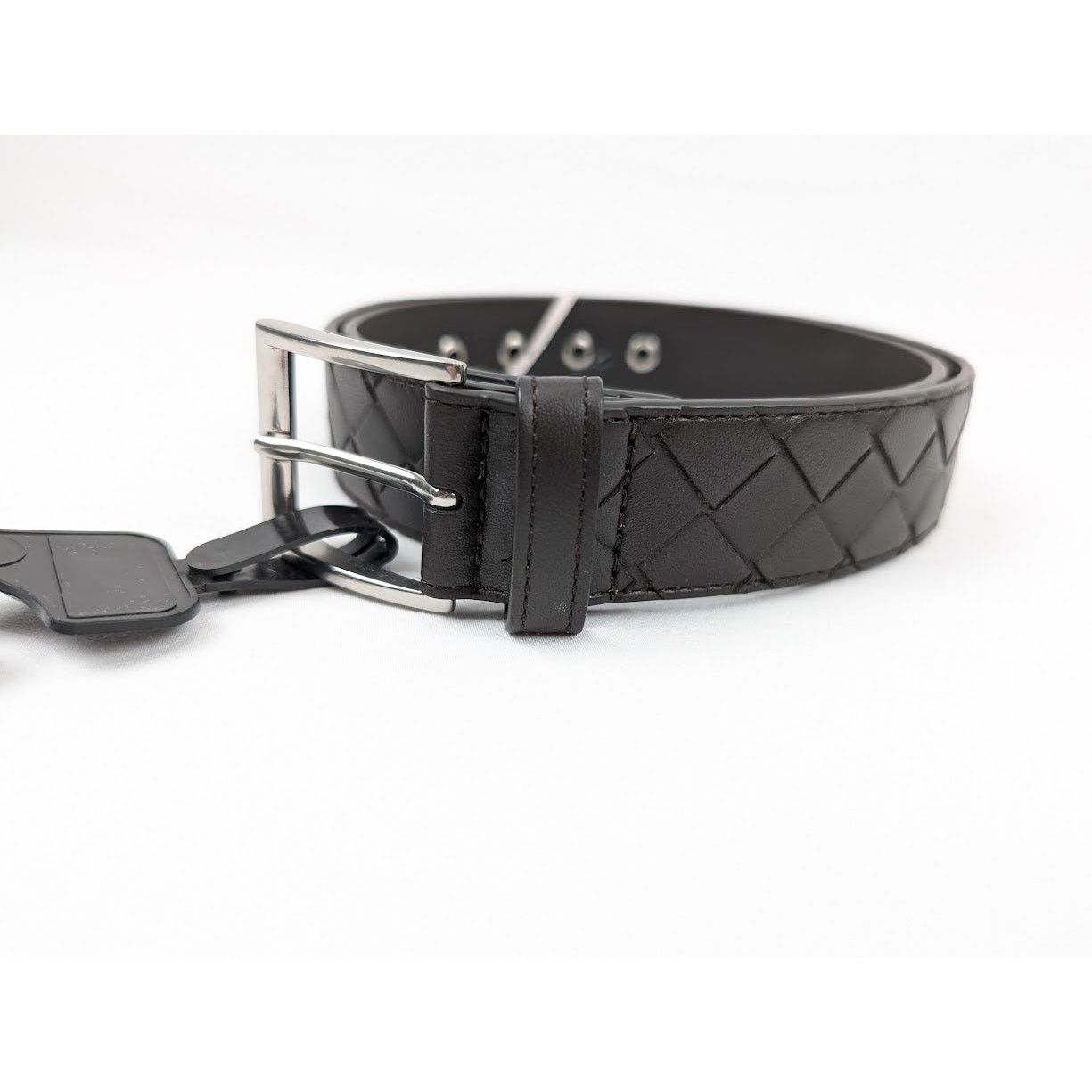 Bottega Veneta o1rshd1 Size: 85 / Intrecciato Nappa Belt in Fondente/Silver Size 32 - 4 Thumbnail