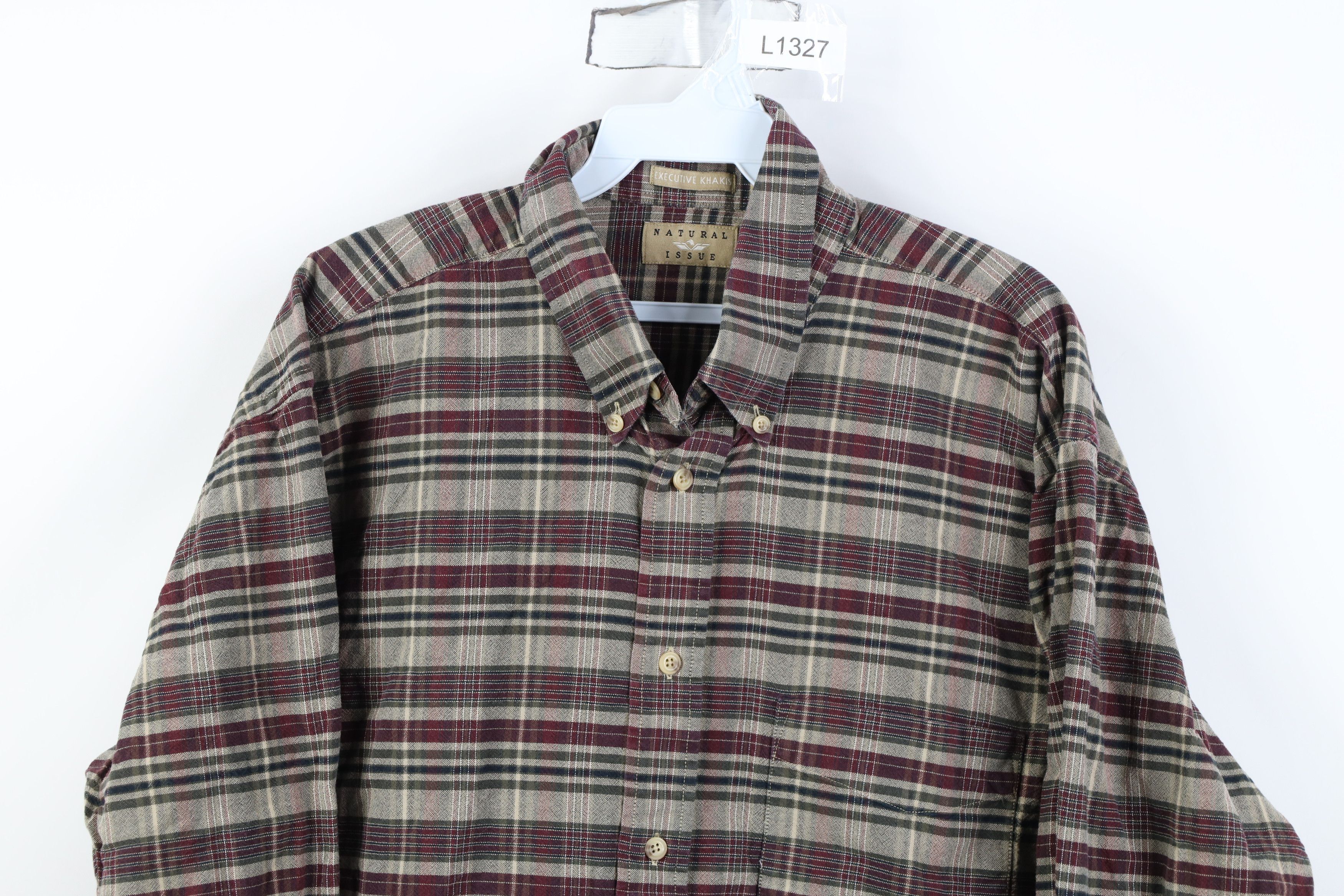 Vintage Vintage 90s Streetwear Tone Plaid Collared Button Down Shirt Size US XL / EU 56 / 4 - 2 Thumbnail