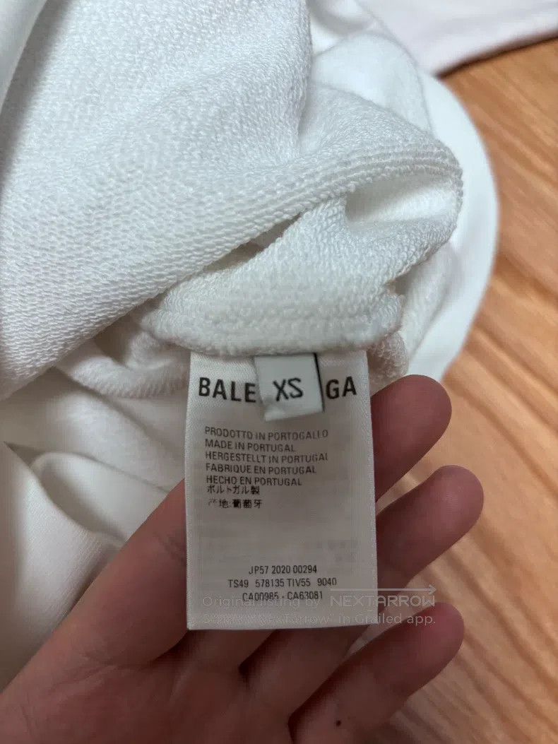 Balenciaga Balenciaga White Hooded Sweatshirt Size US XS / EU 42 / 0 - 6 Thumbnail
