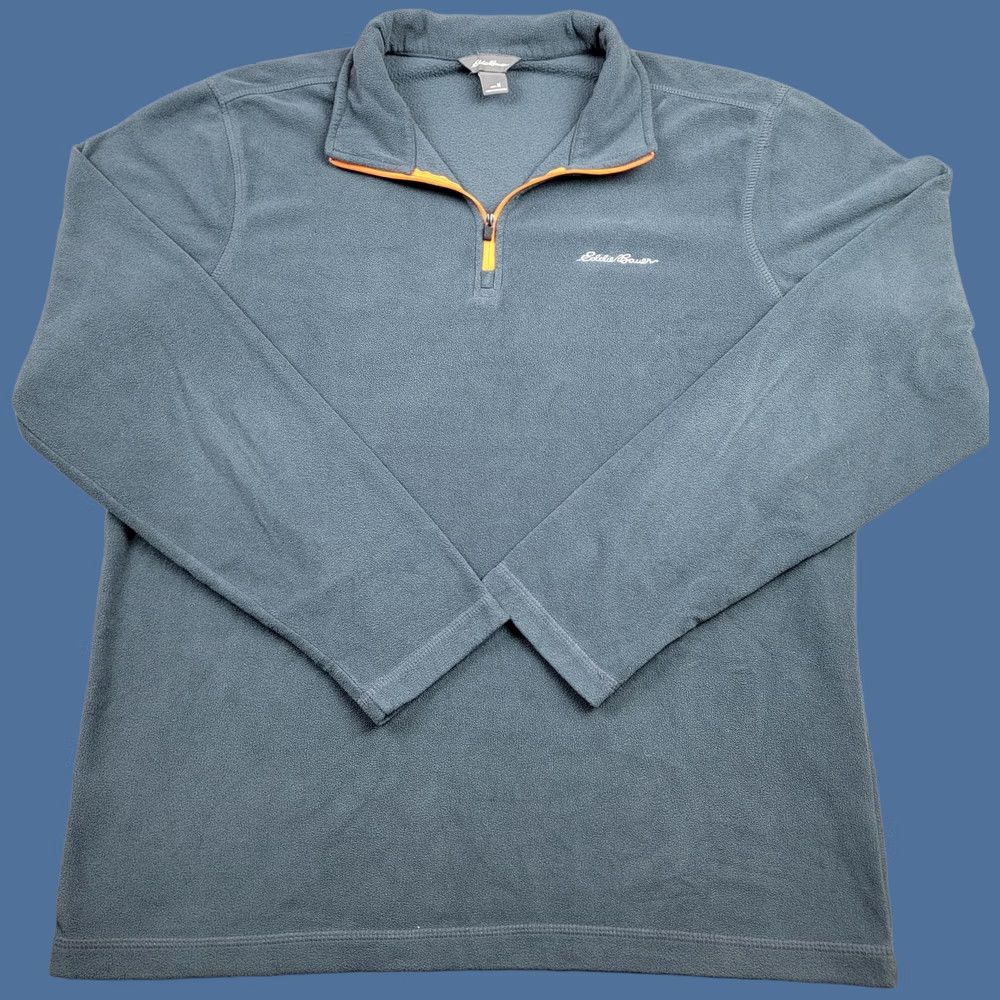 Eddie Bauer Eddie Bauer Mens Medium Blue Fleece Half Zip Pullover Sweater Outdoor Hiking Size US M / EU 48-50 / 2 - 1 Thumbnail